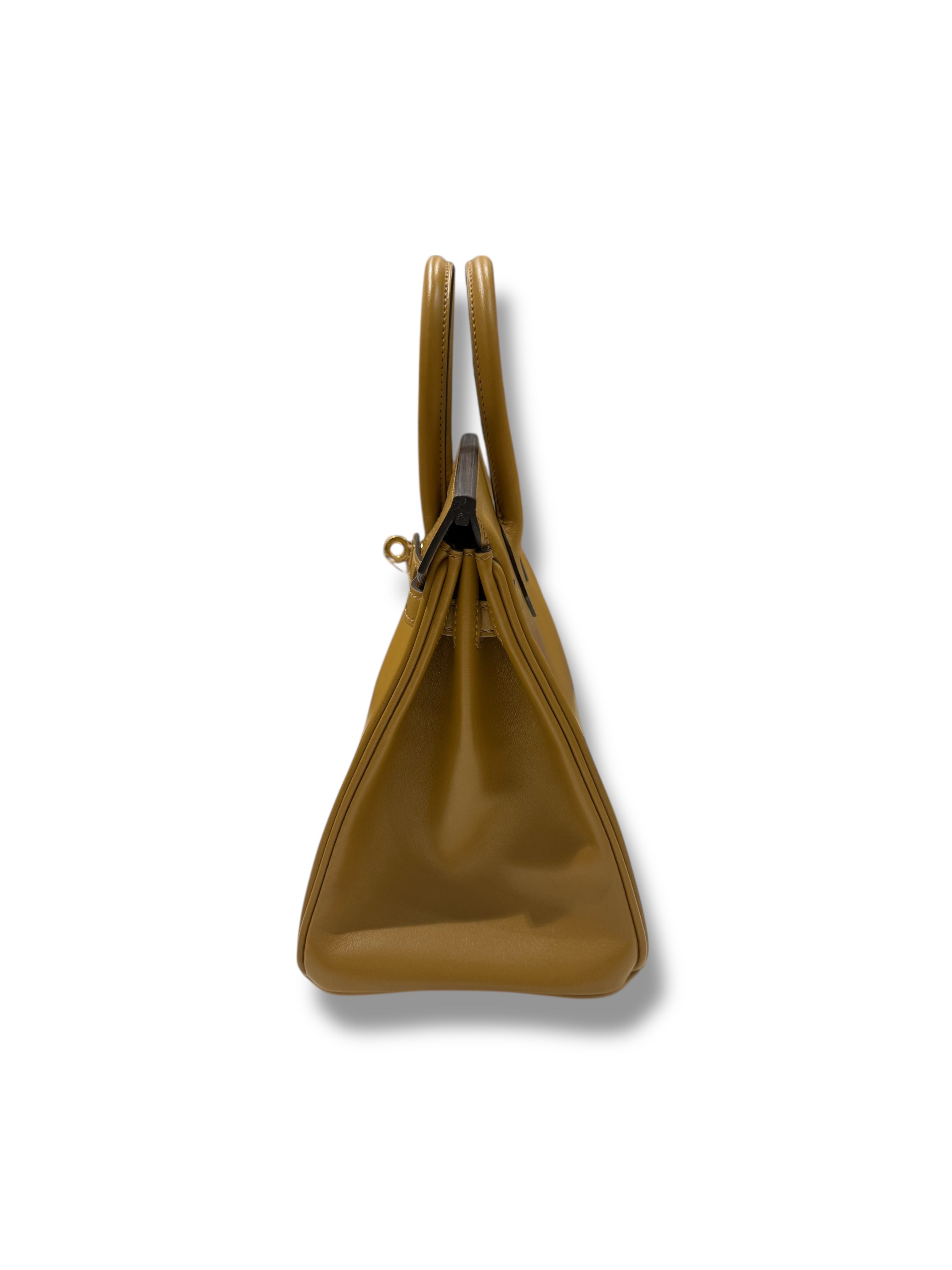Hermès - Sac Birkin 25 Tadelakt retourné Poussière GHW