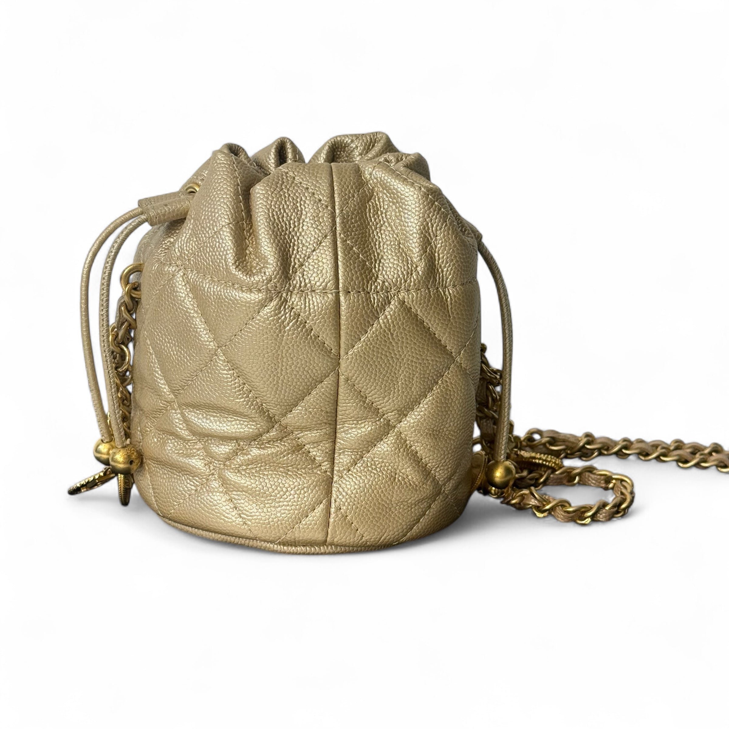 Chanel - Petit sac doré bourse