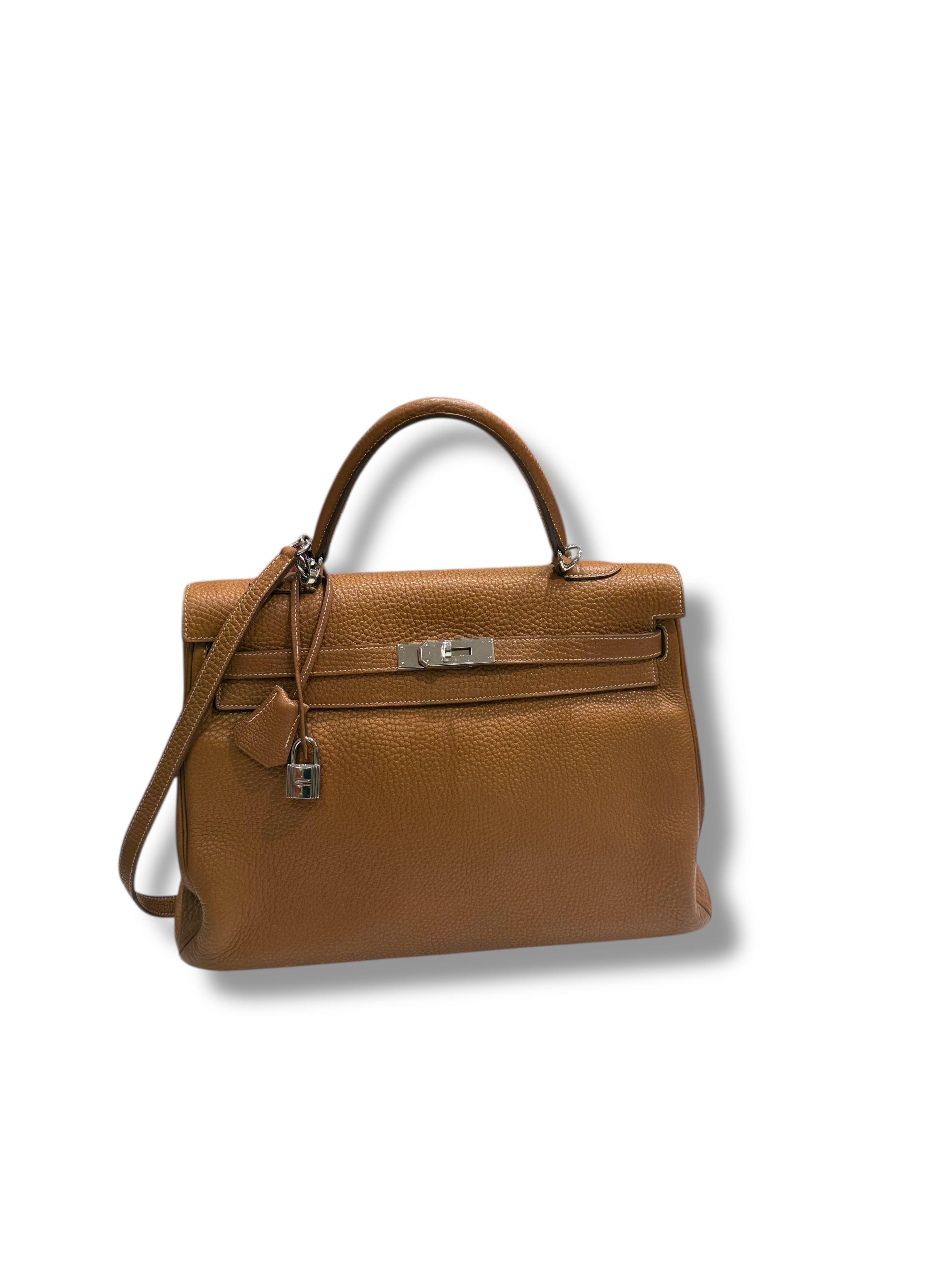 Hermès - Sac Kelly 35 Gold PHW