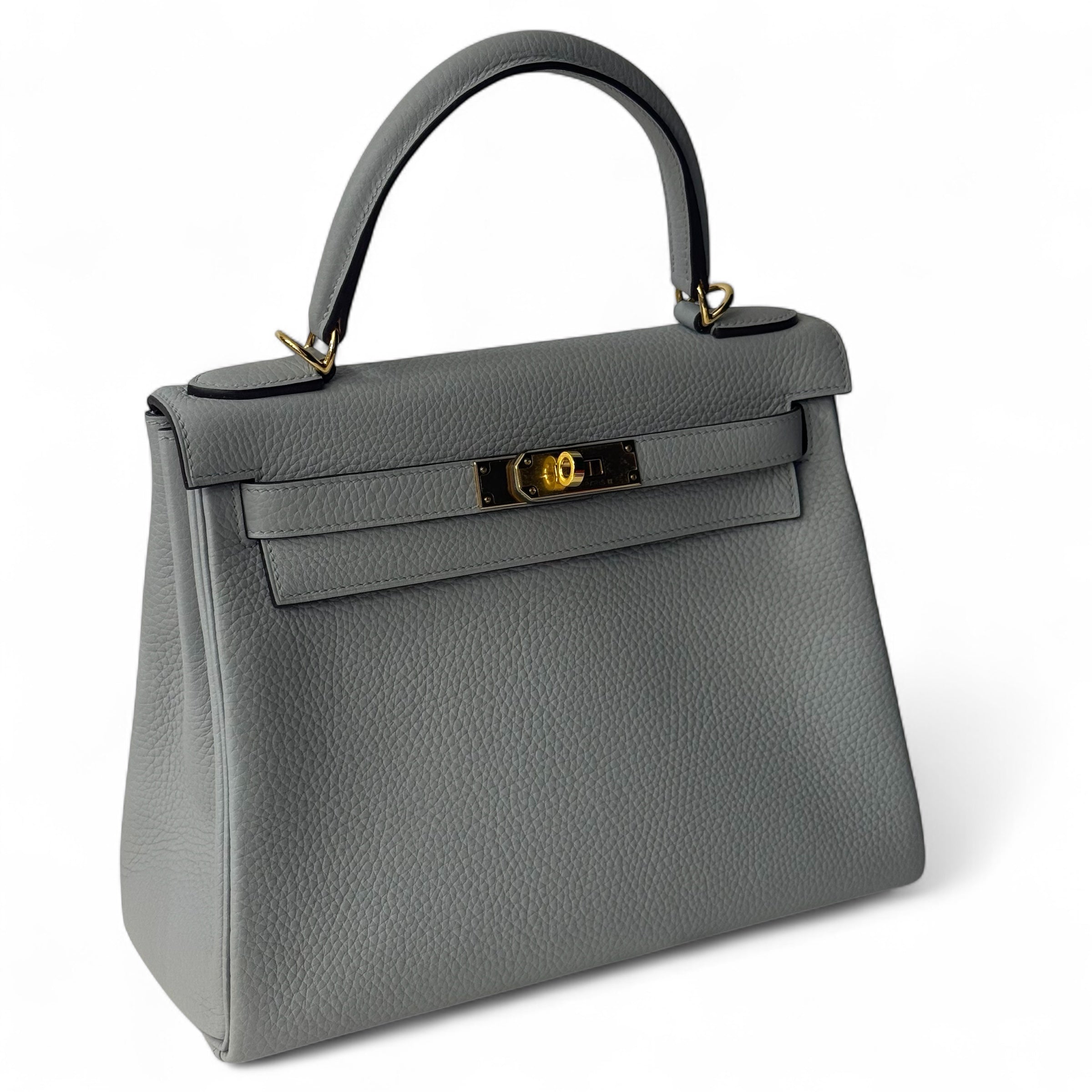 Hermès - Sac Kelly 28 Bleu Glacier