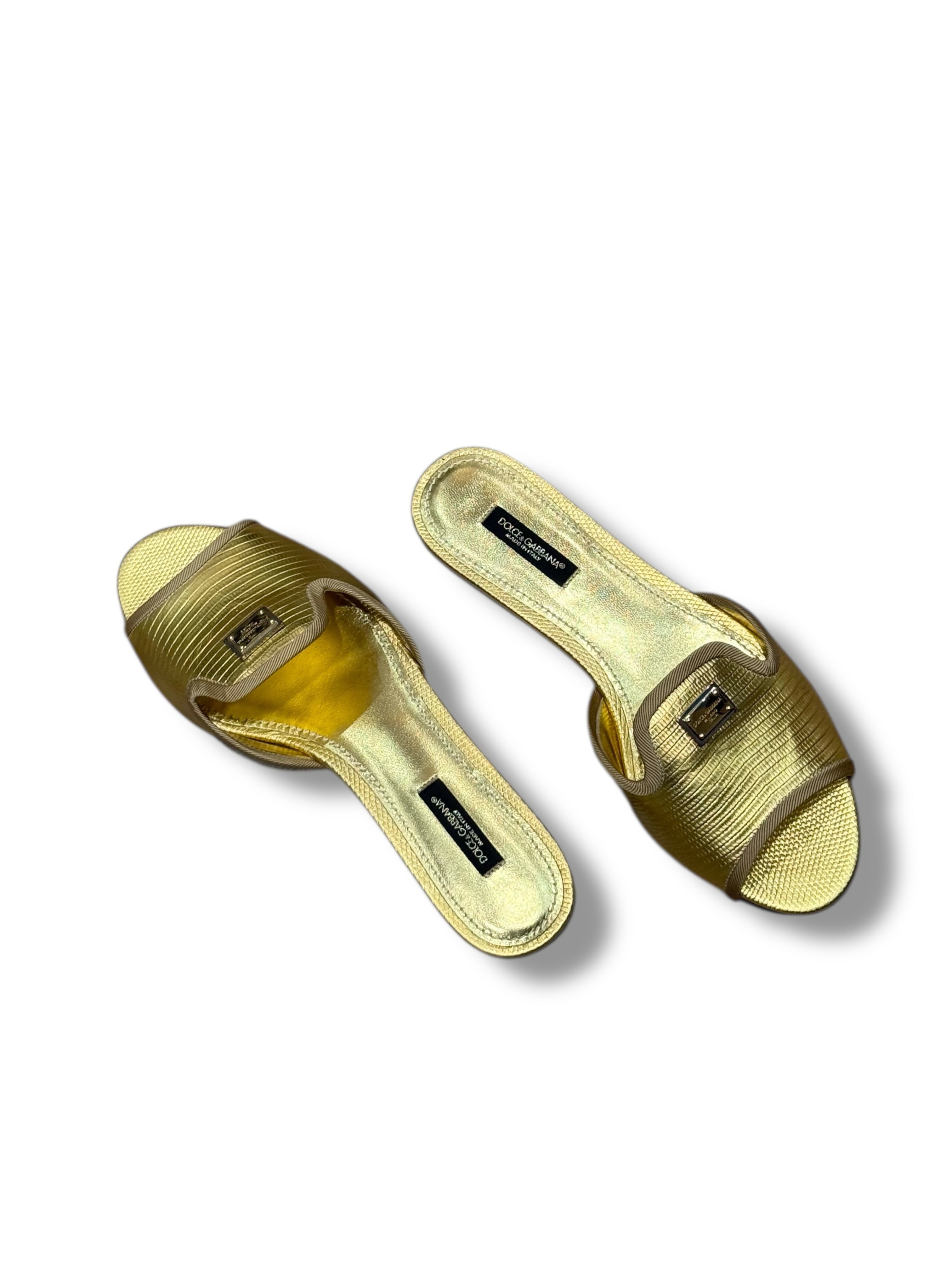 Dolce&Gabbana - Sandales Dorées T37