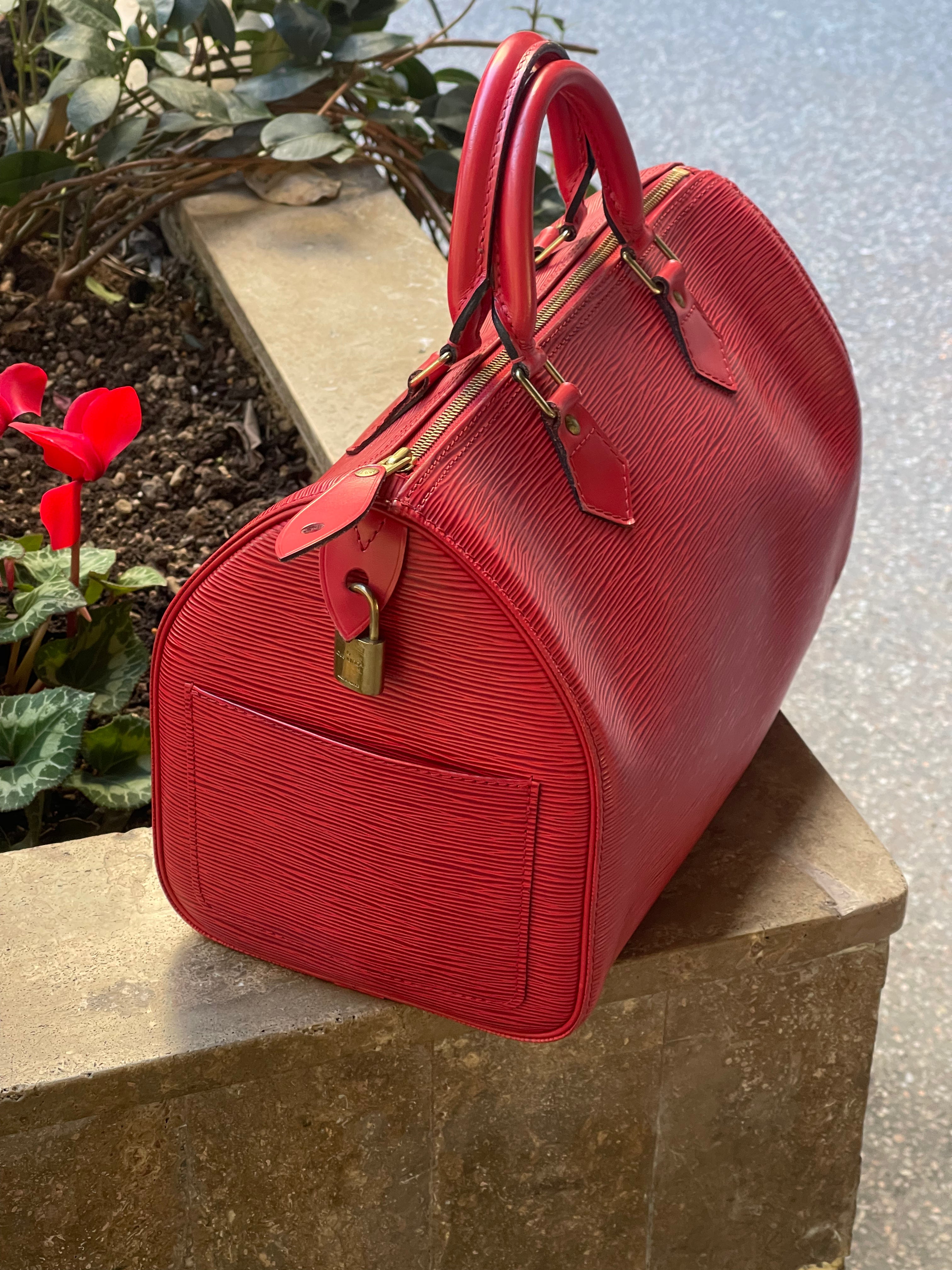Louis Vuitton - Borsa Speedy 30 in pelle Epi rossa