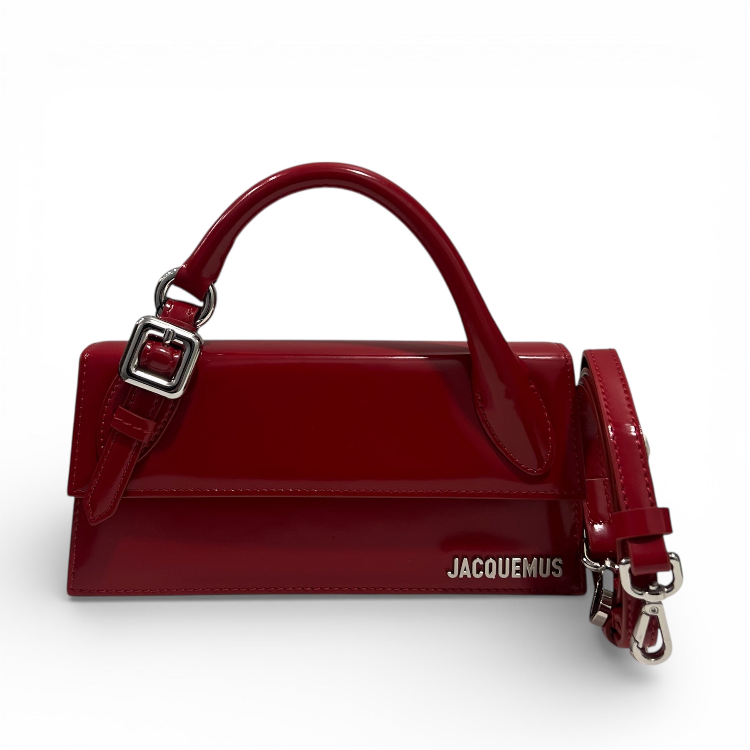 Jacquemus - Sac Chiquito long rouge vernis