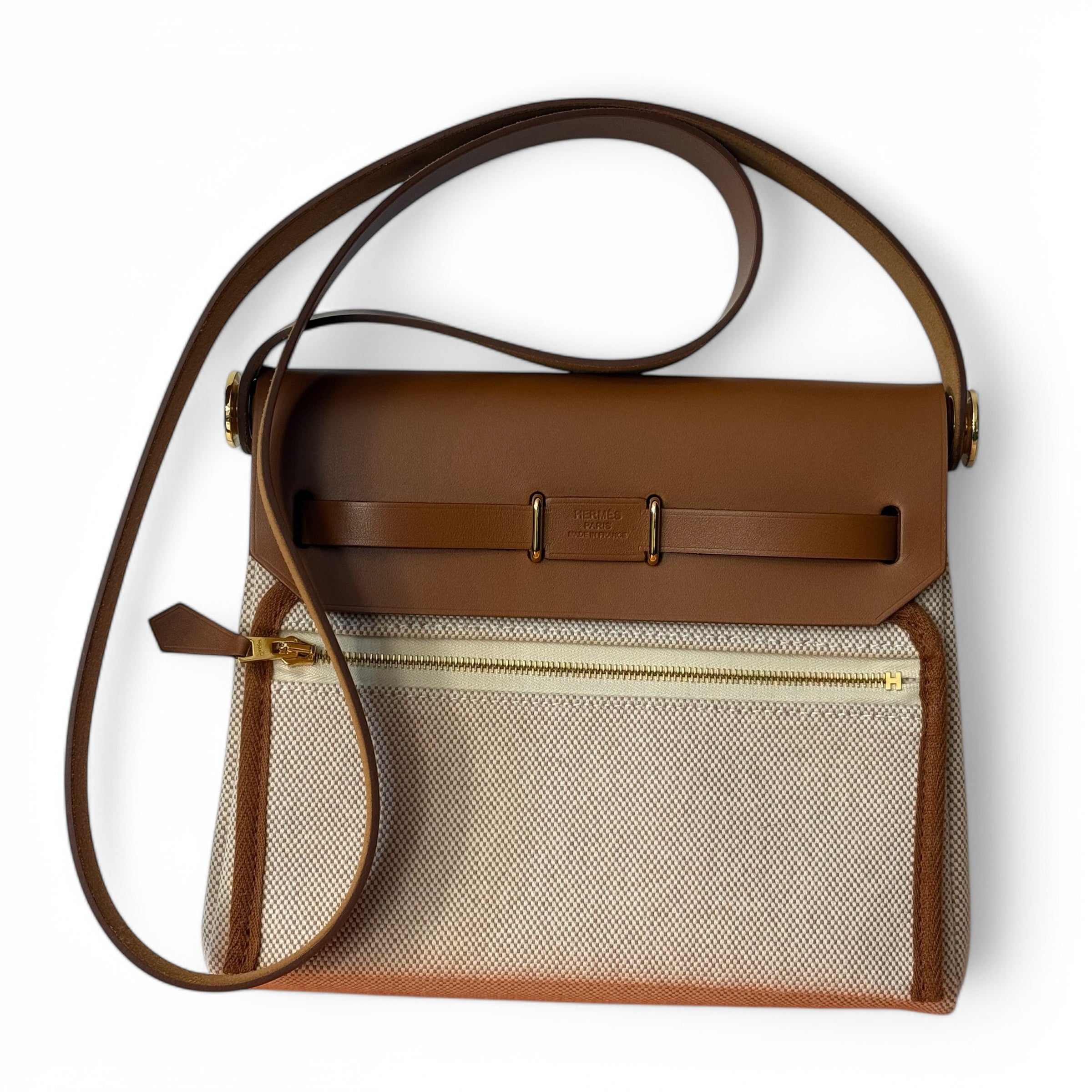 Hermès - Mini Herbag écru-fauve