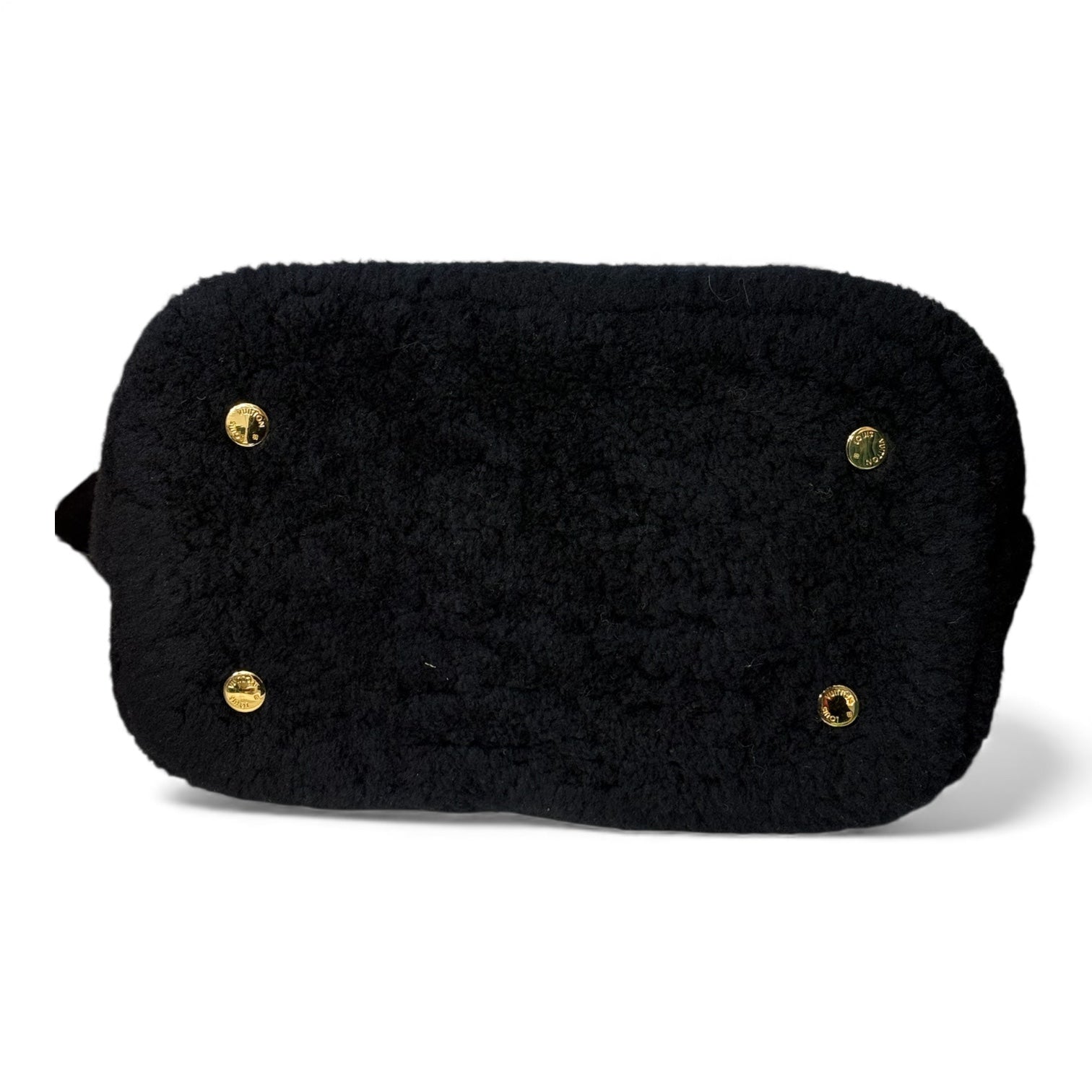 Louis Vuitton - Sac en shearling bleu marine lockit