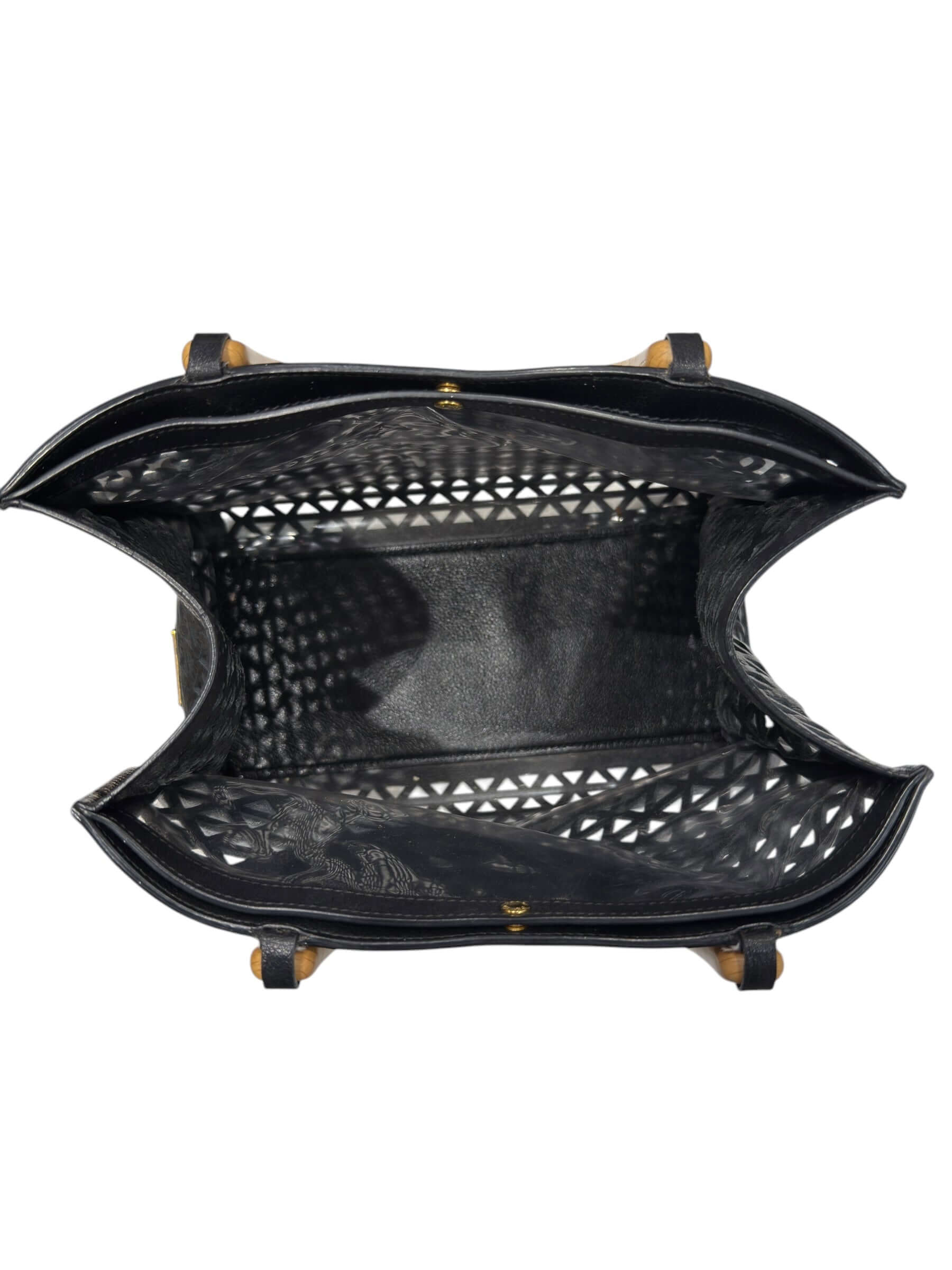 Prada - Sac panier en cuir noir