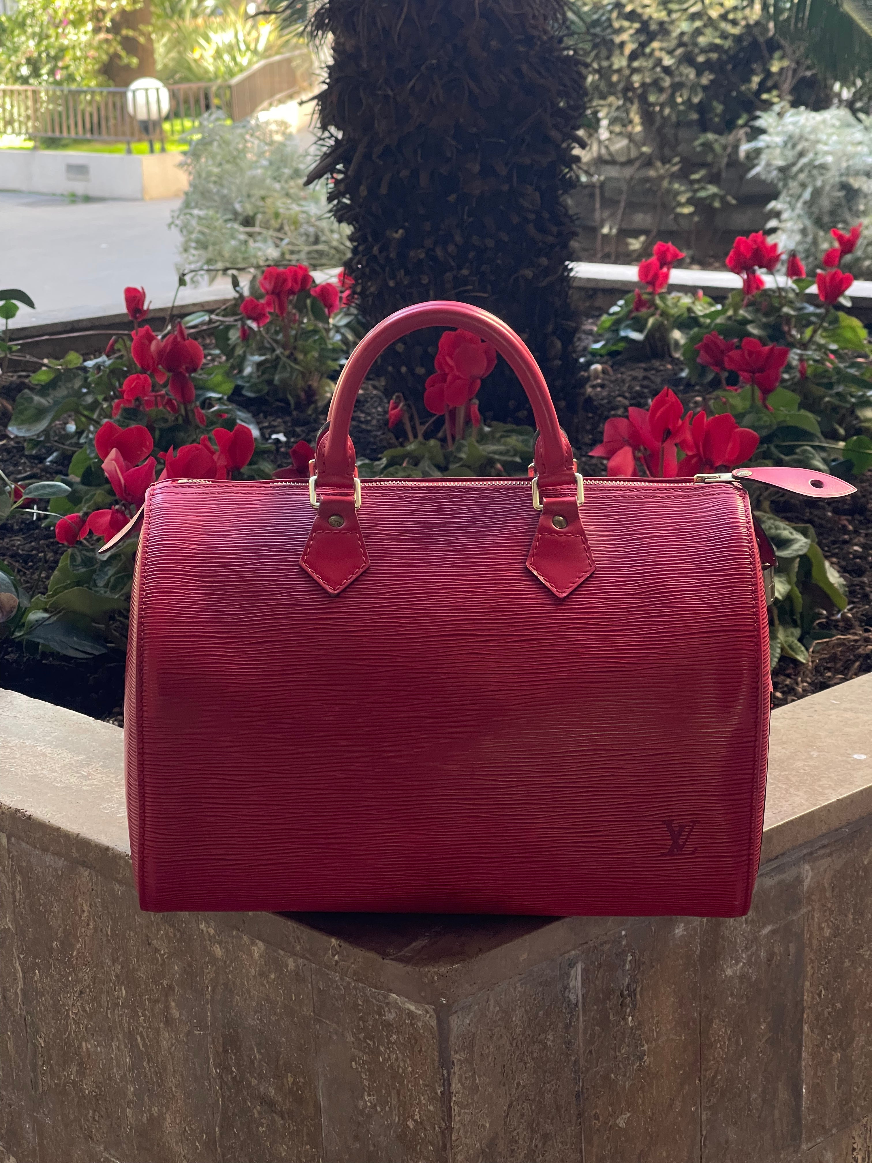 Louis vuitton red epi leather bag hotsell
