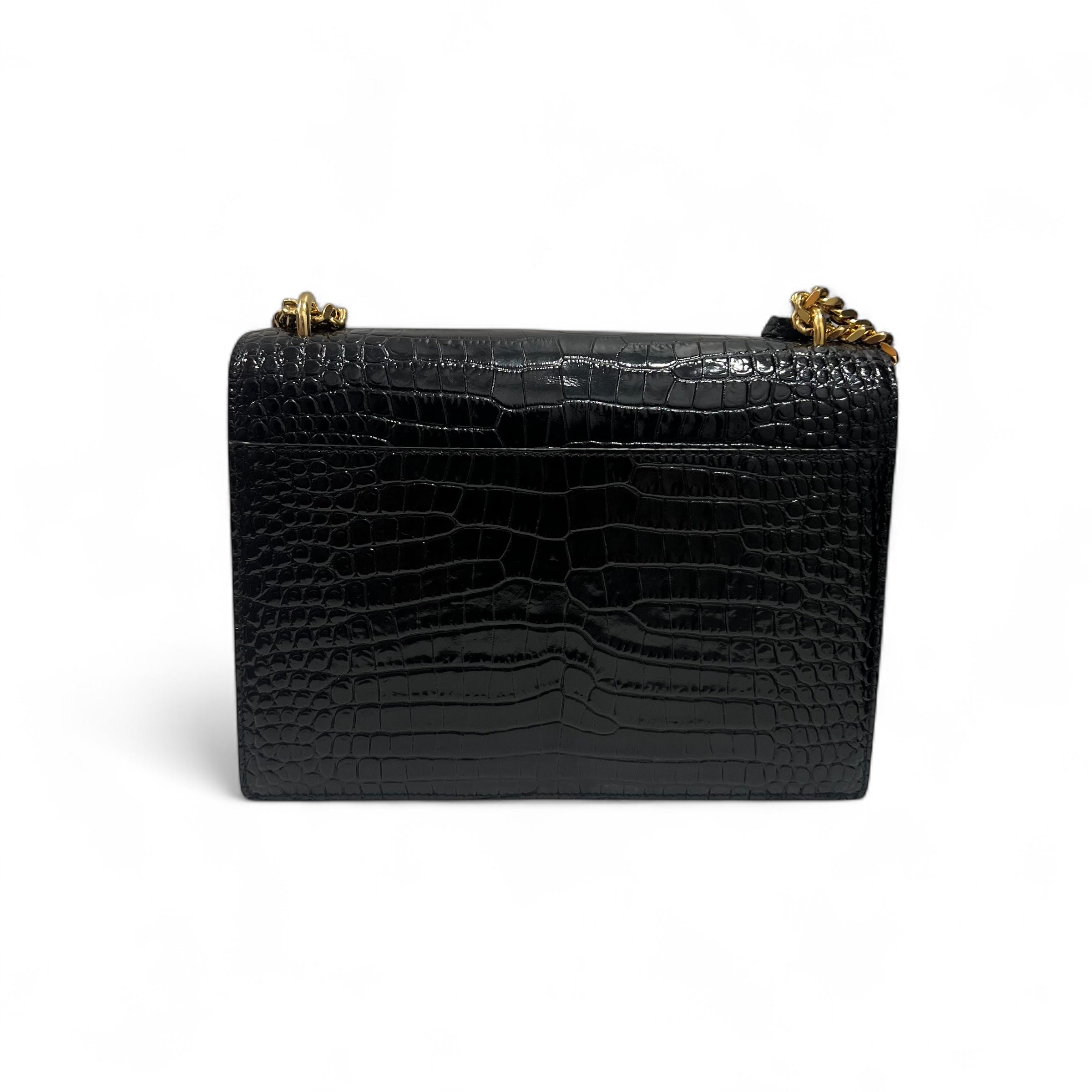 Saint-Laurent - Tasche Sonnenuntergang Krokodil glänzend