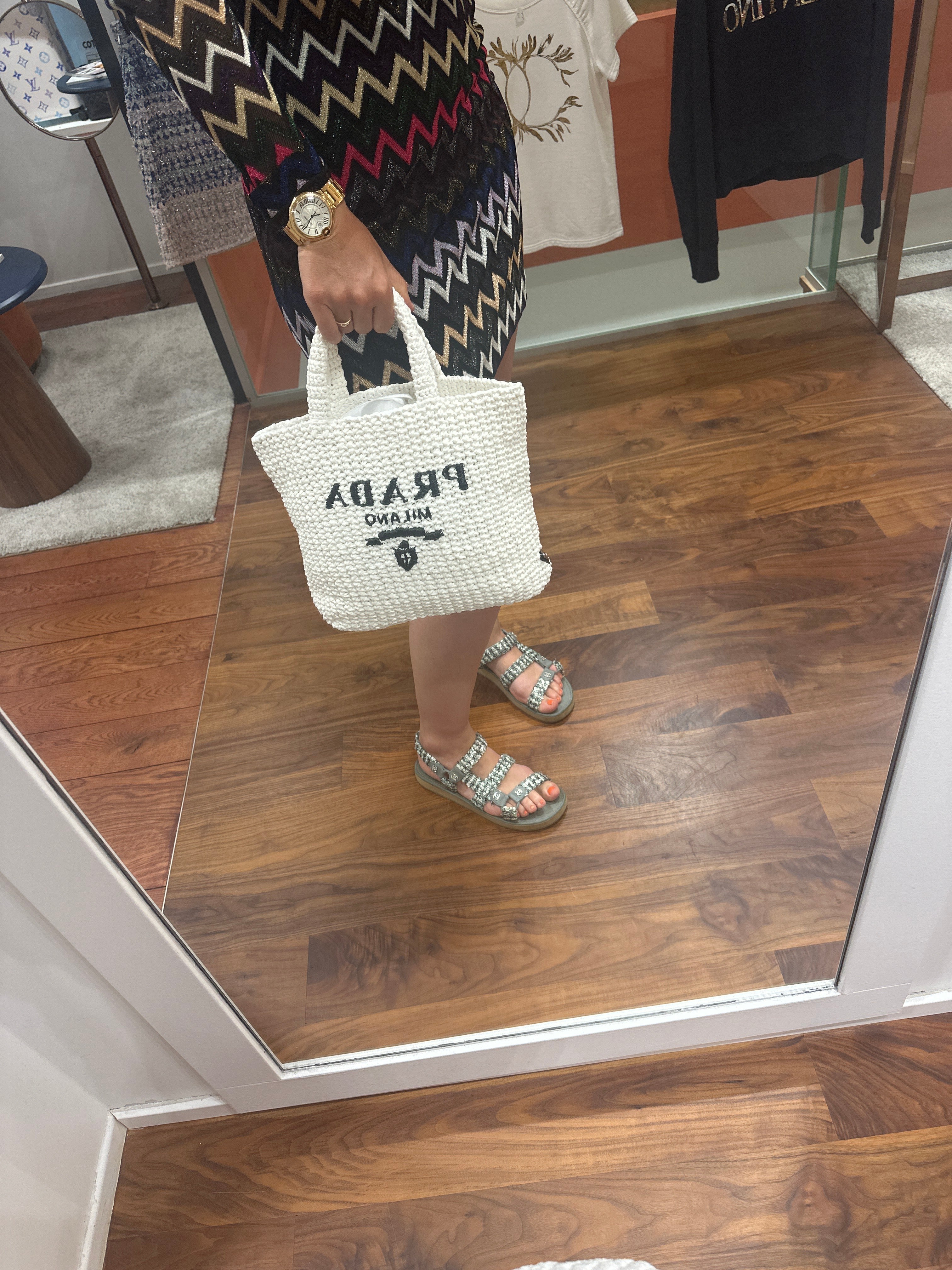 Prada - Sac Tote naturel PM