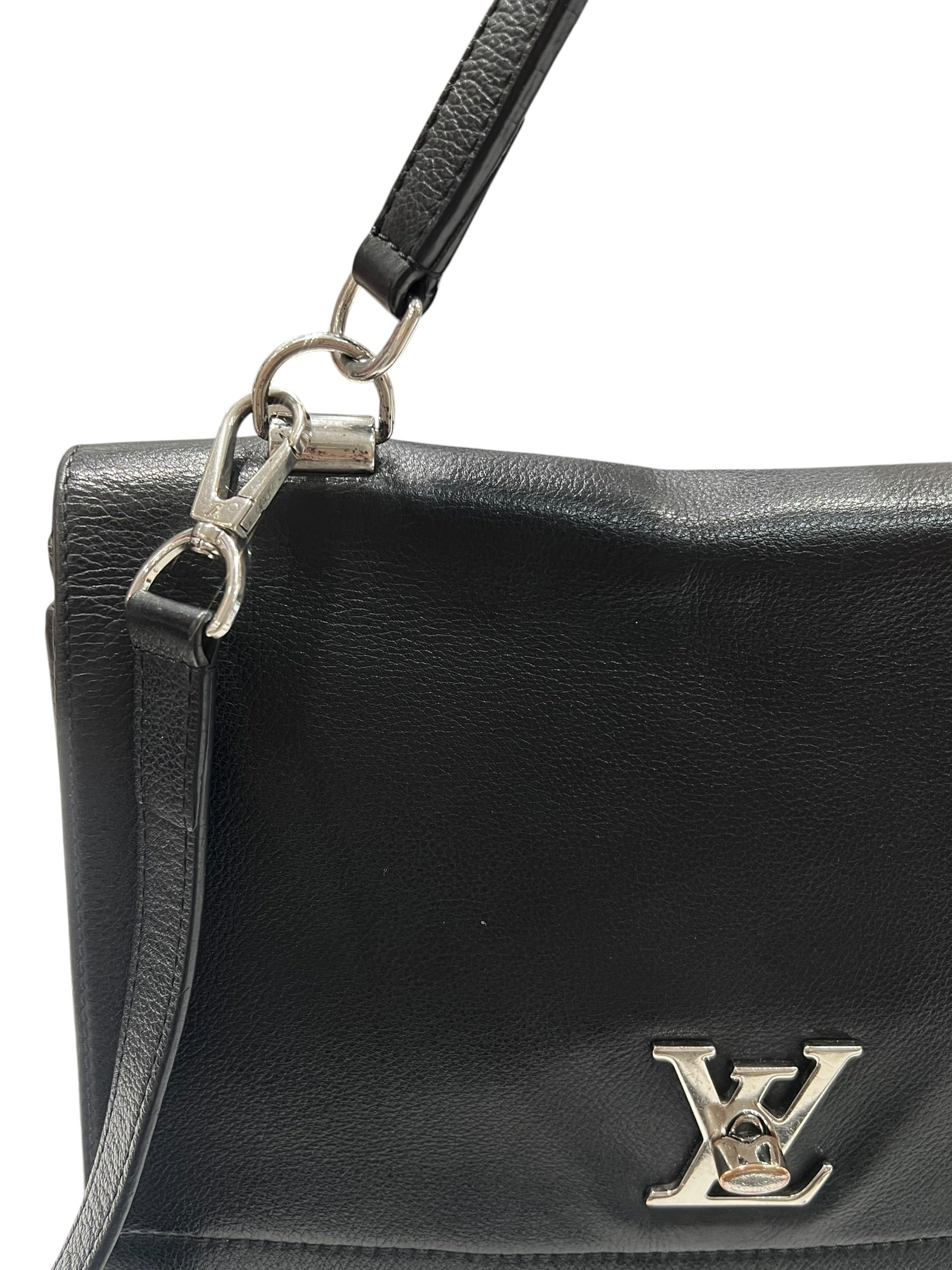 Louis Vuitton - sac lockme bandoulière cuir noir