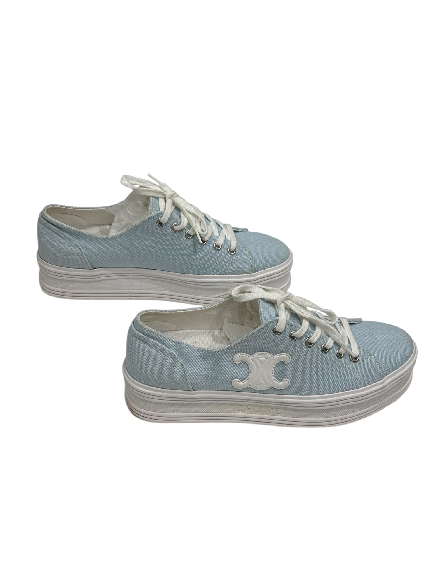 Celine - Baskets Jane aus Himmelblauem Canvas T39