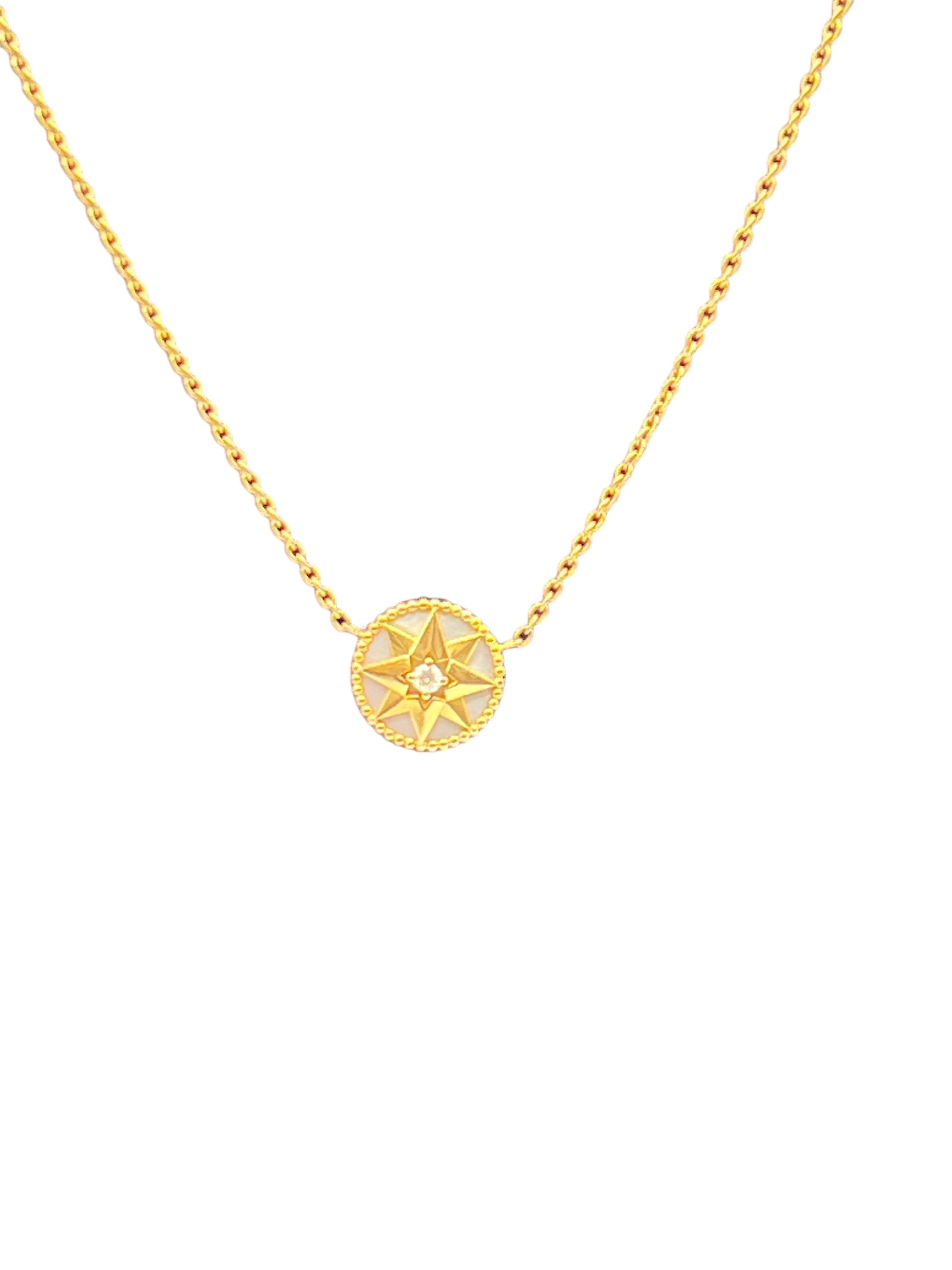 Dior - Compass Rose Necklace Gold, Mother-of-Pearl and Diamond