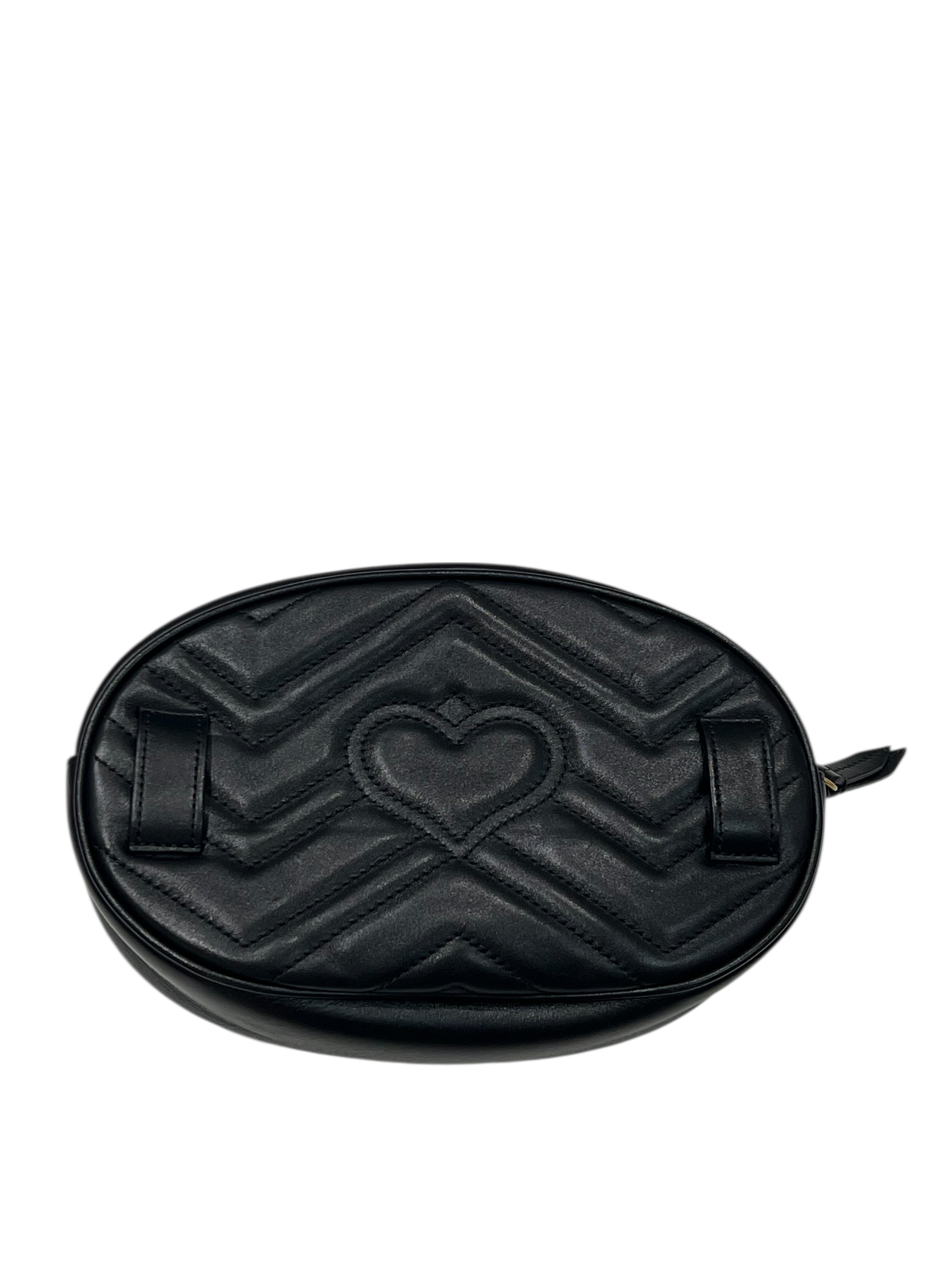 Gucci - pochette ceinture marmont cuir noir T85