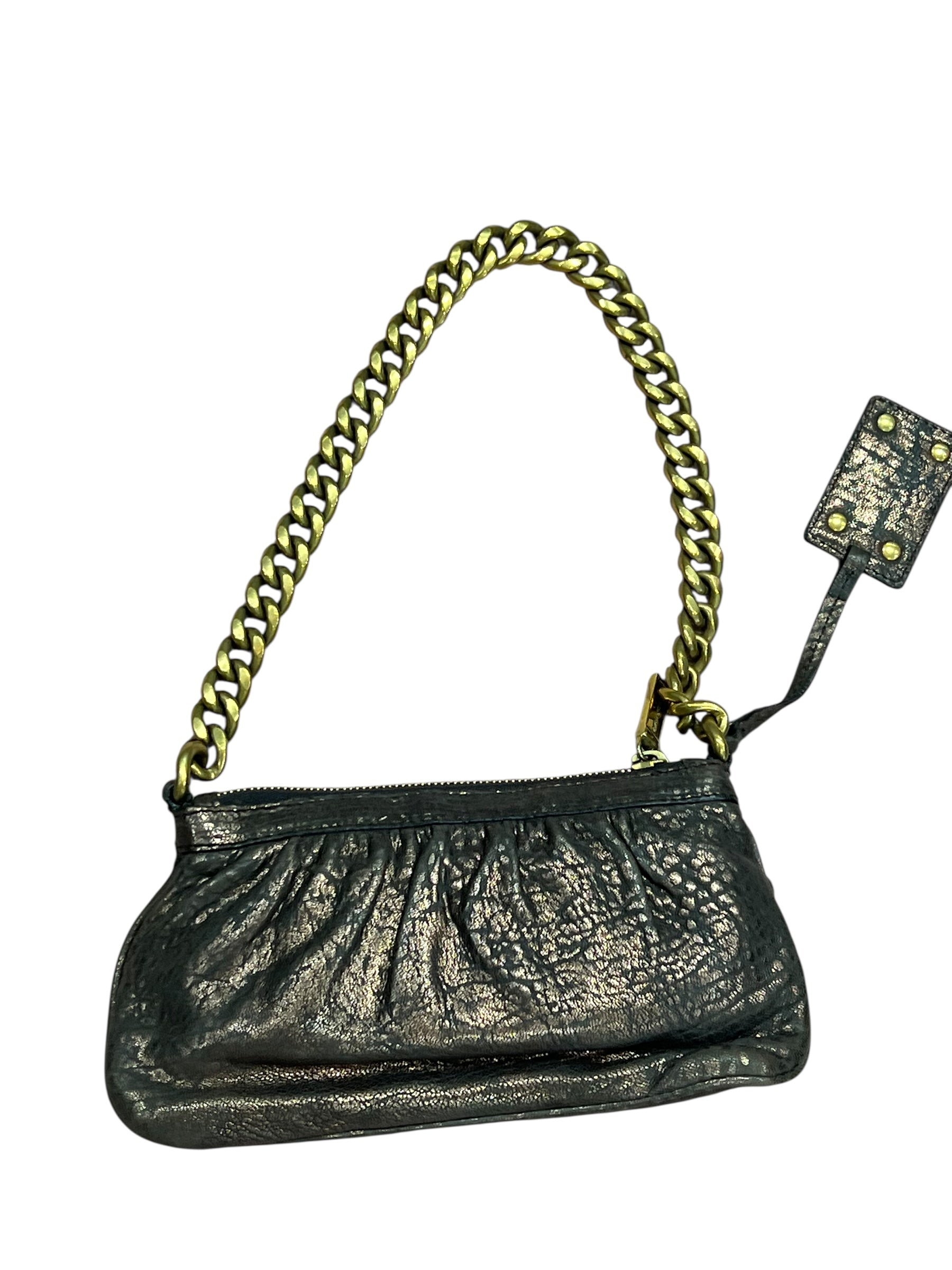 Dolce gabbana - sac pochette cuir bronze