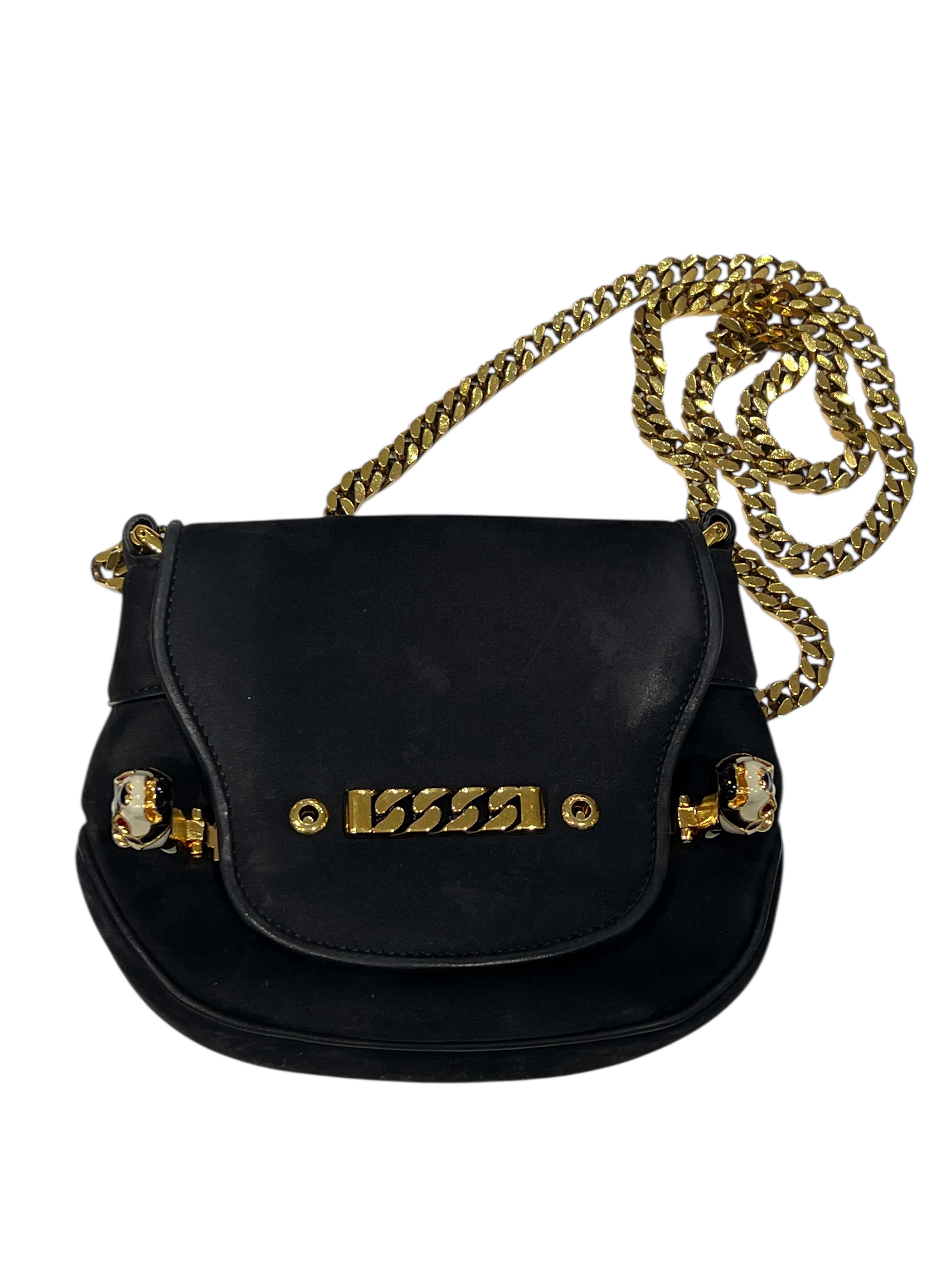 Gucci - mini sac tigrette daim noir