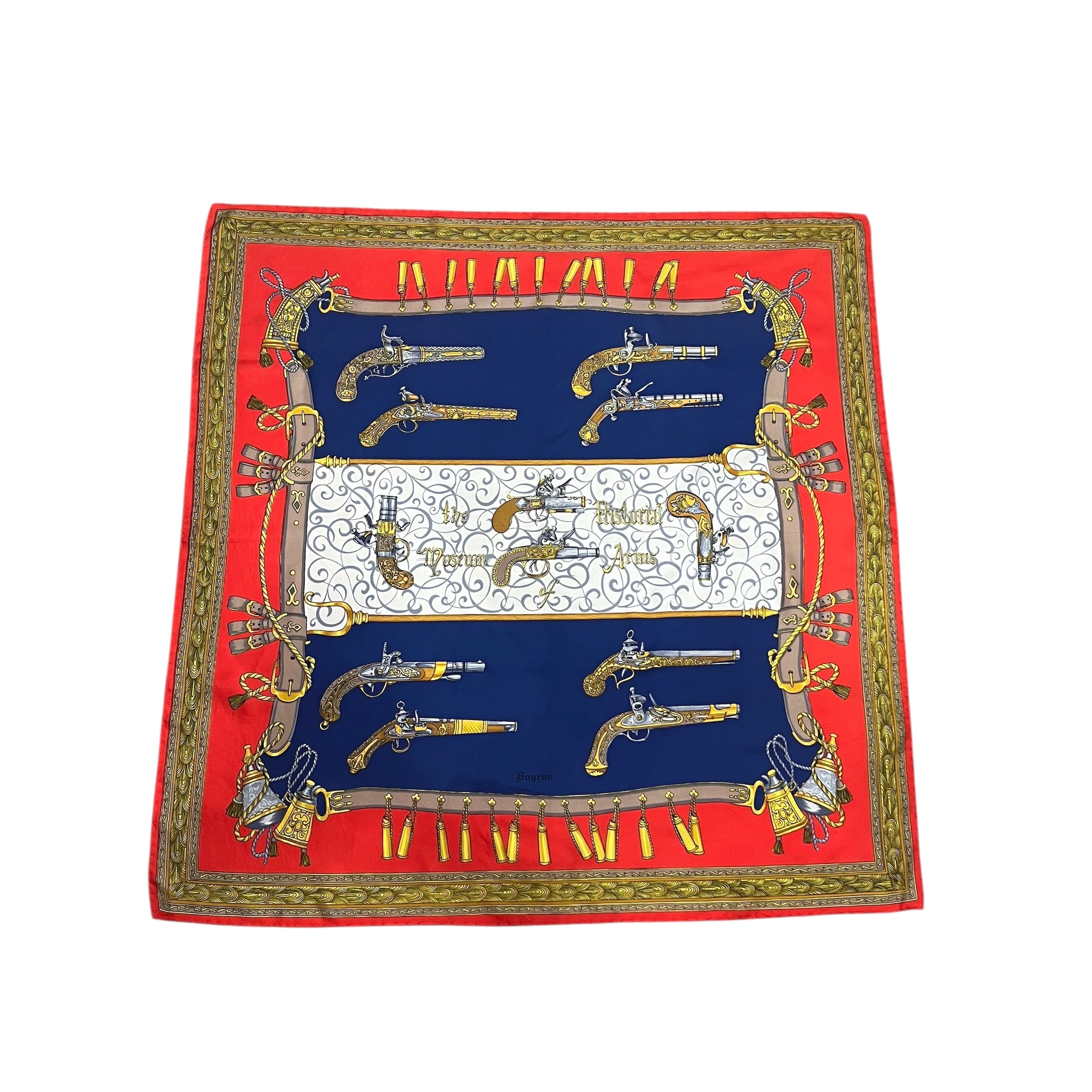 Hermès - Carré de soie 90x90 « The museum historial arms »