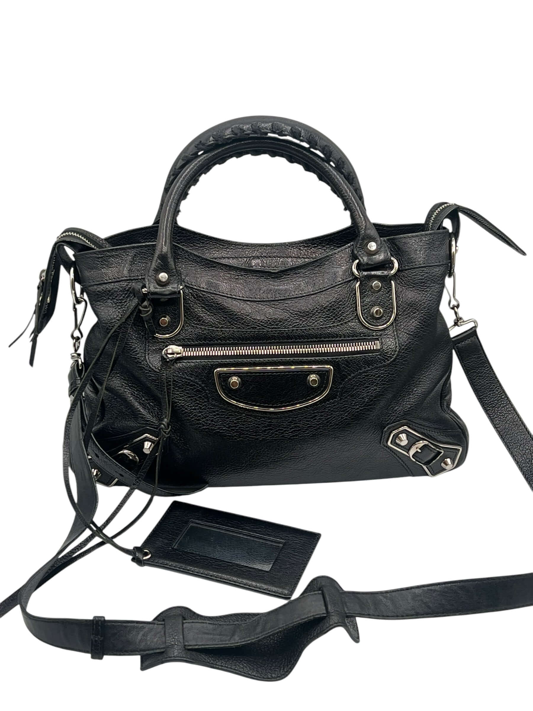 BALENCIAGA - sac city cuir noir