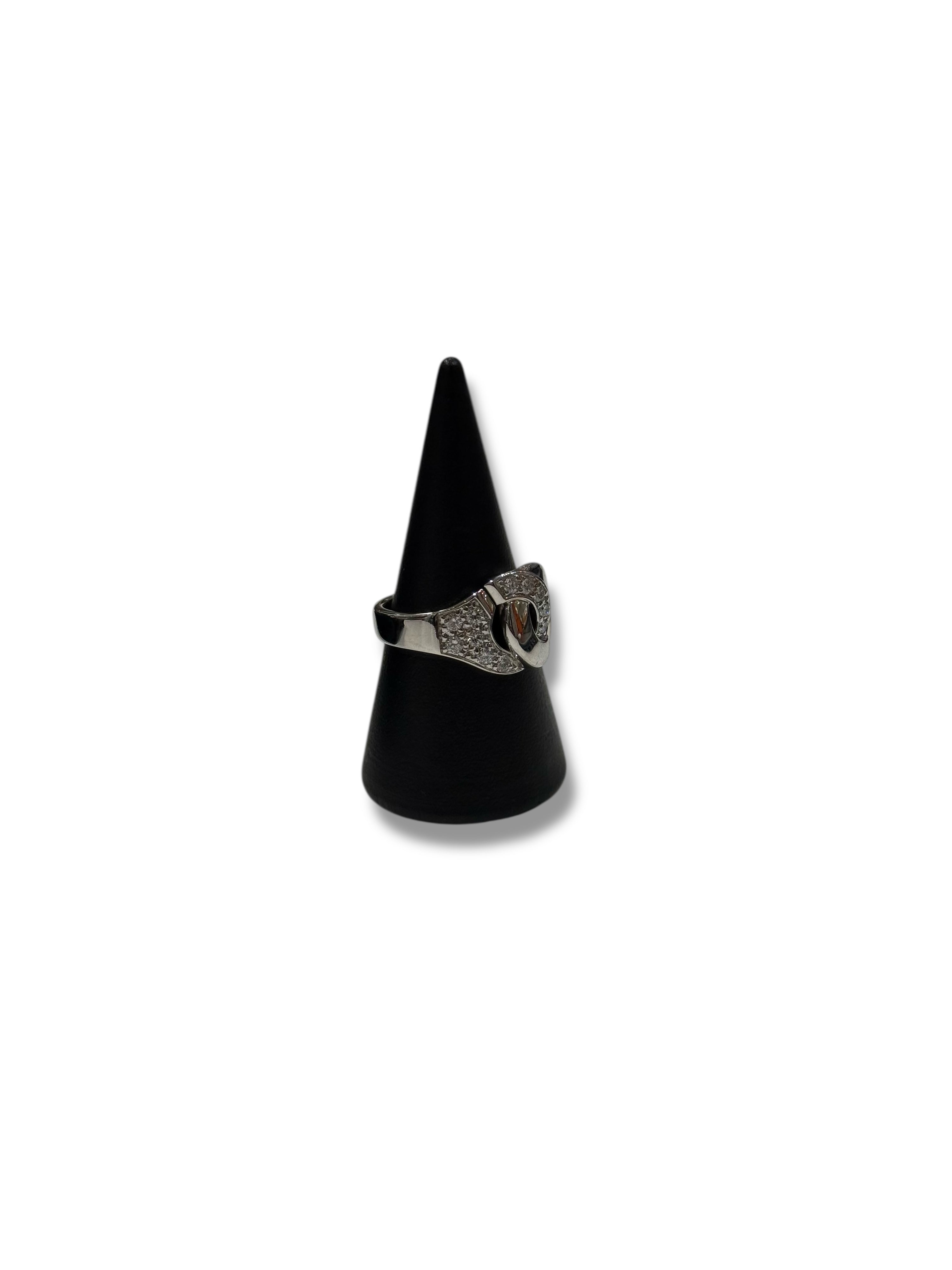 Dinh Van - Ring Handschellen R10 T53 Weißgold und Diamanten