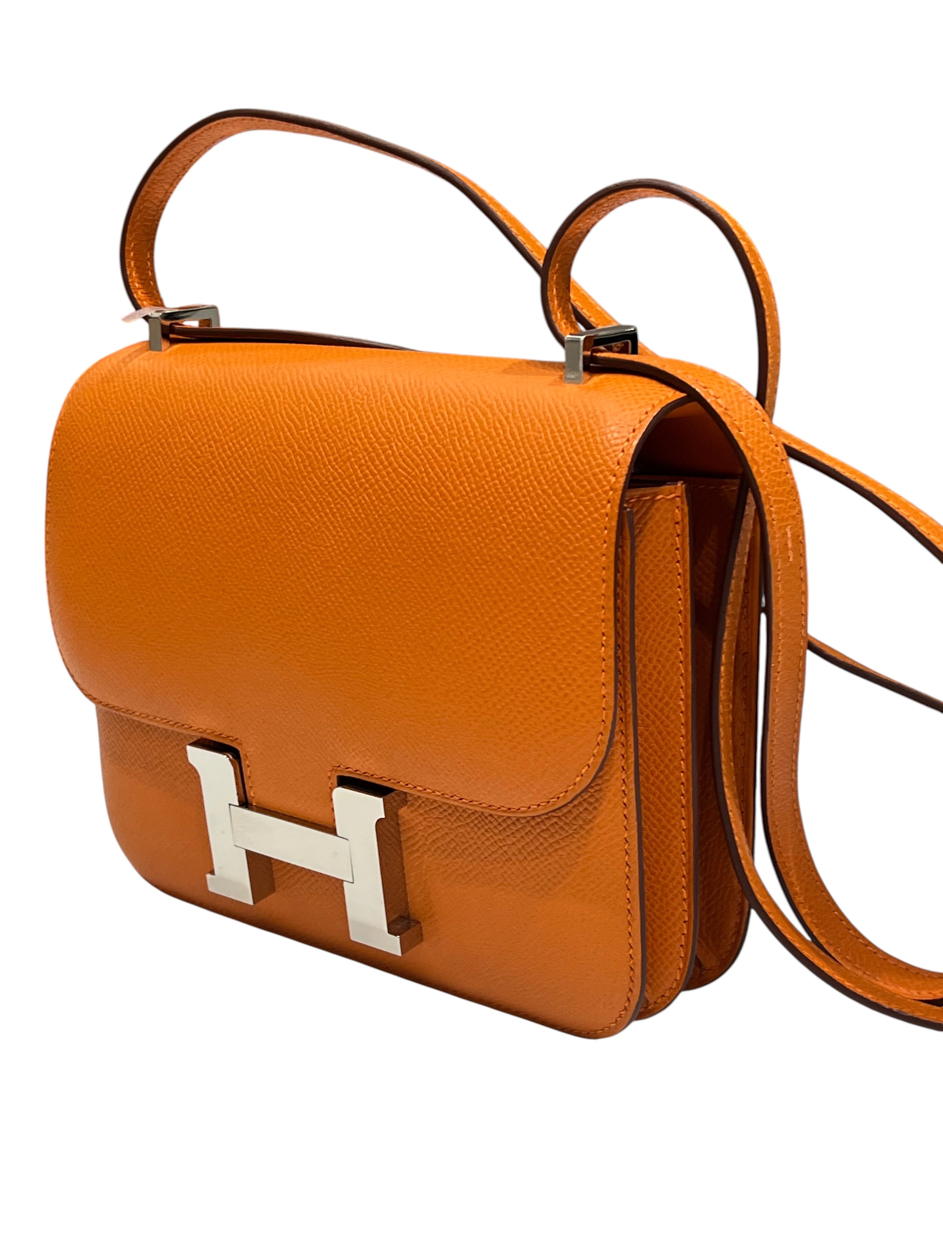 Hermès - sac constance 18 cuir epsom orange