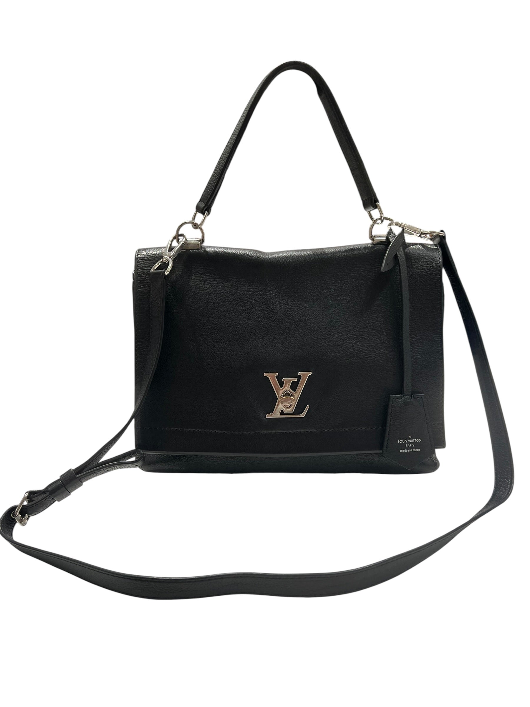 Louis Vuitton - sac lockme bandoulière cuir noir