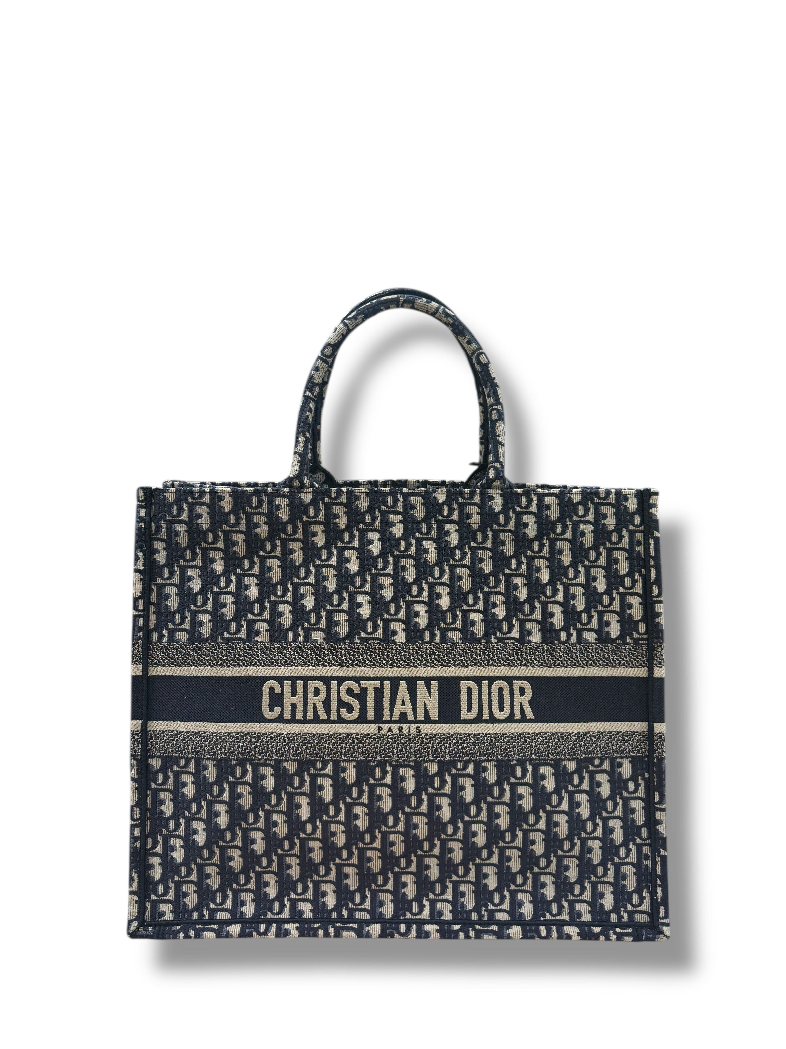 Dior - Sac Tote bag toile Oblique GM