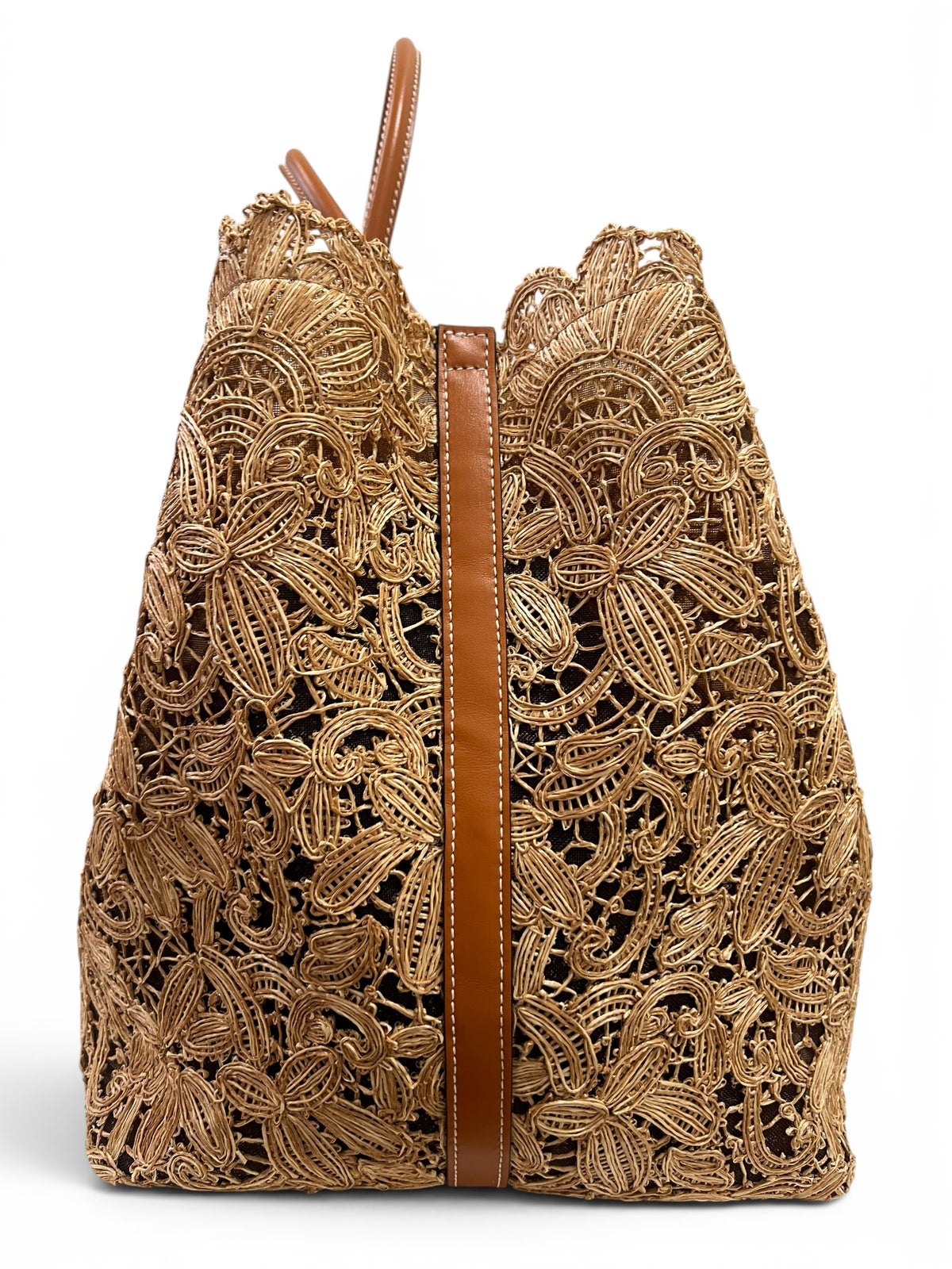 Ermano Scervino - Cabas en raphia et cuir