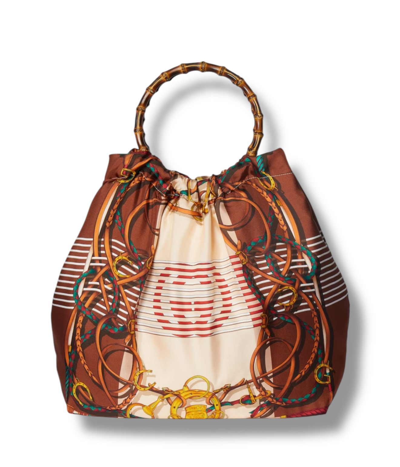 Gucci - Sac Cabas maxi format en soie avec poignée en bambou Édition limitée 2025