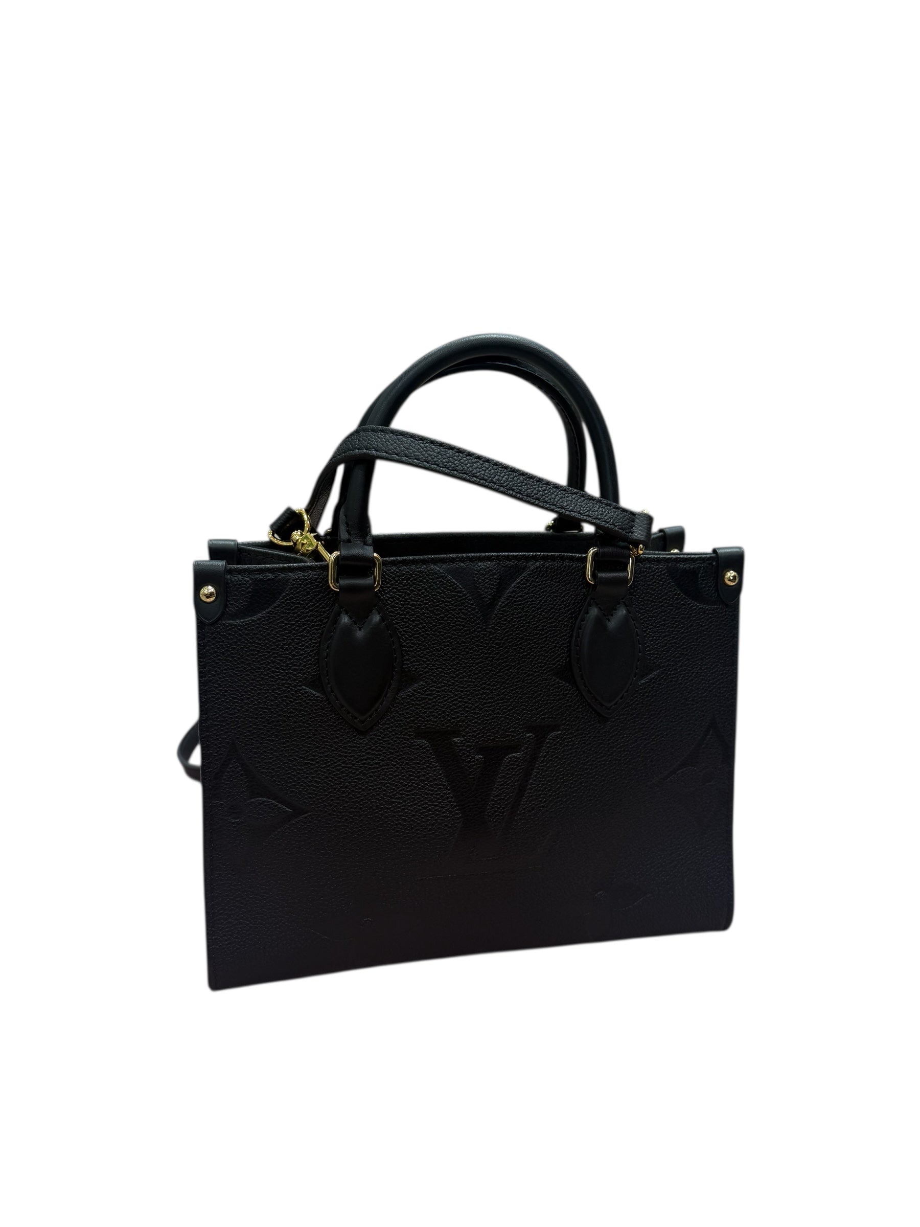 Louis Vuitton - Sac cabas petit Onthego cuir empreinte noir