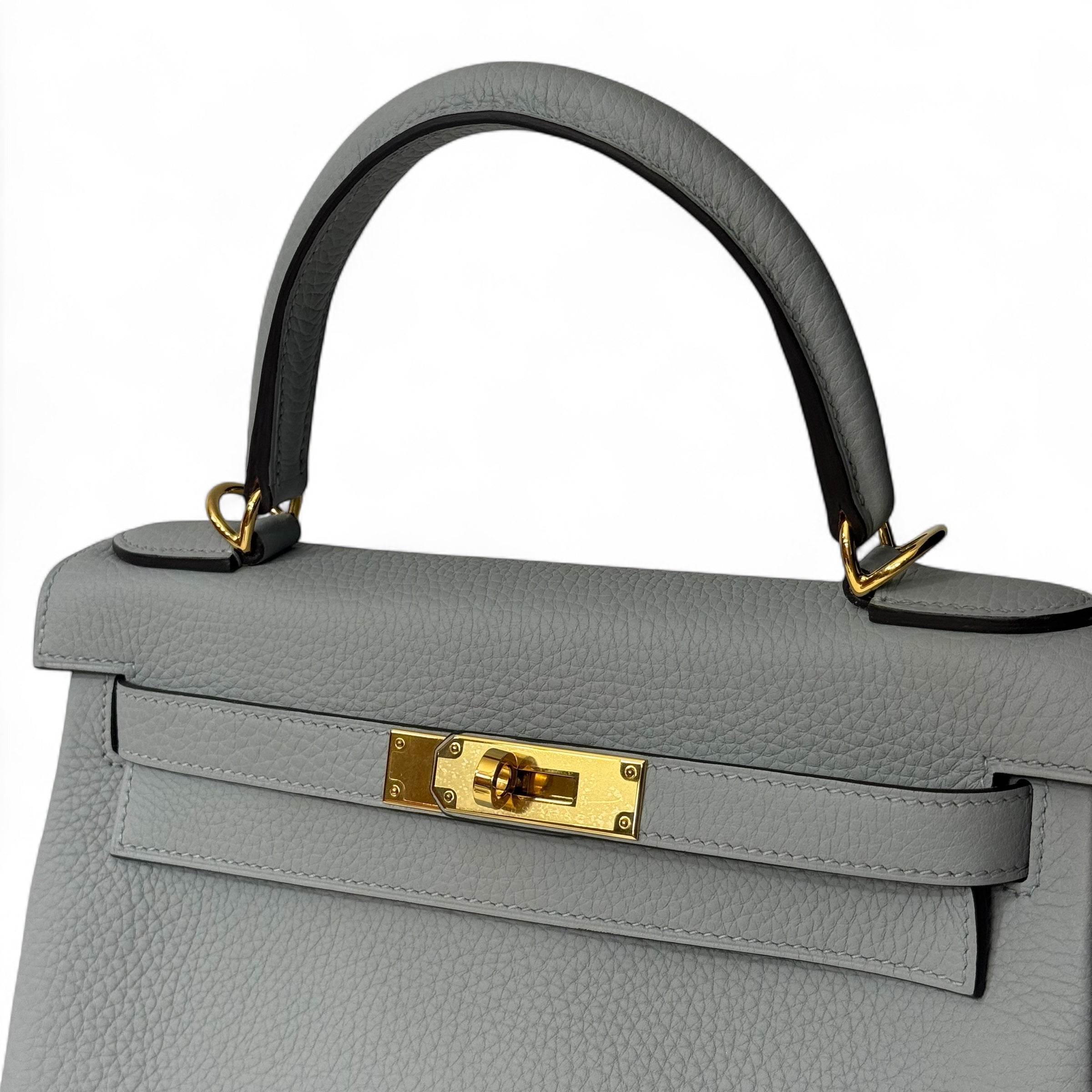 Hermès - Sac Kelly 28 Bleu Glacier