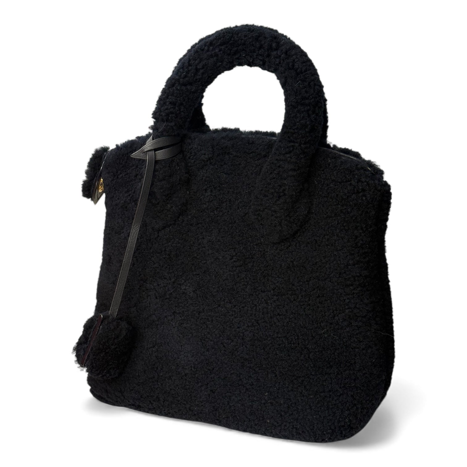 Louis Vuitton - Sac en shearling bleu marine lockit