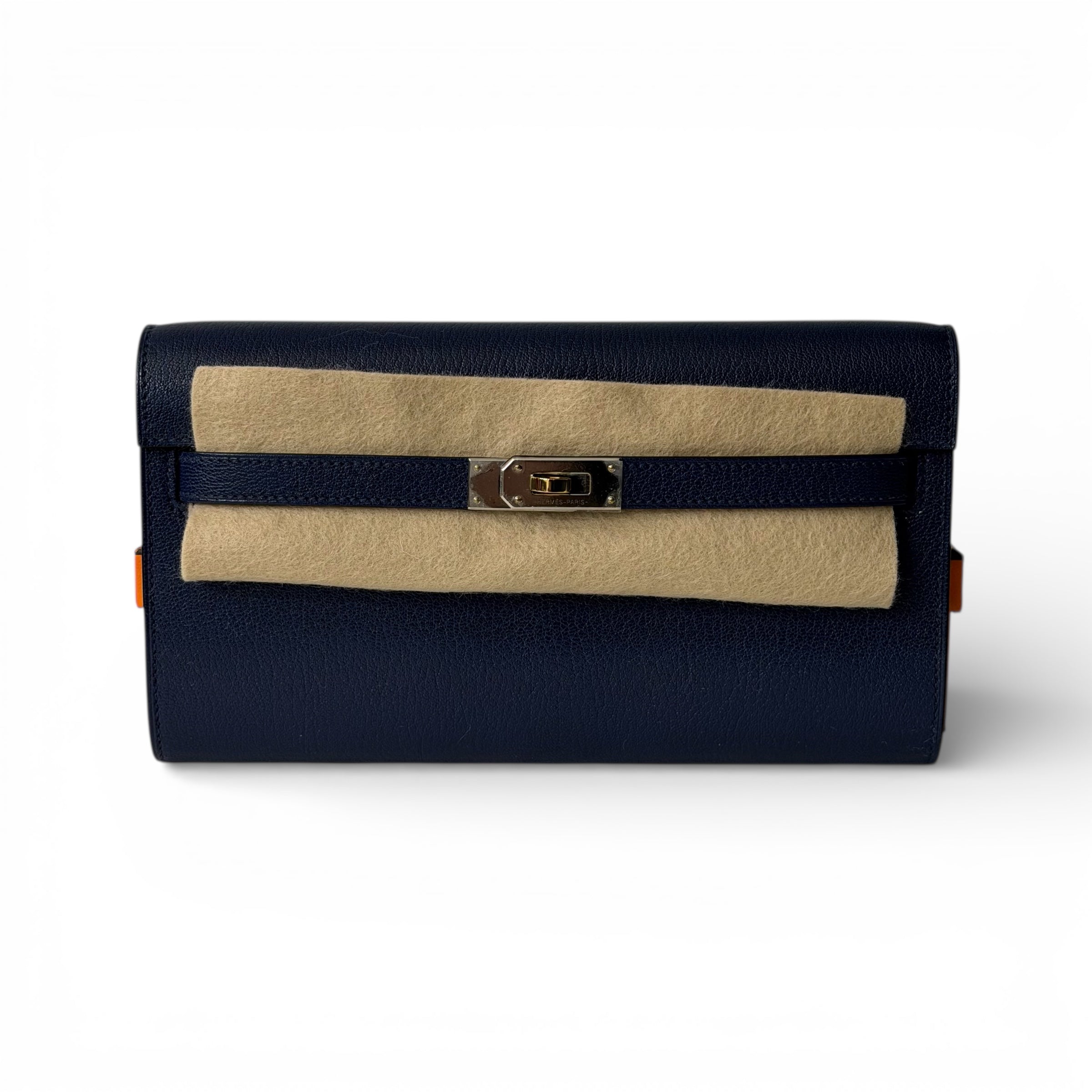 Hermès - Sac pochette Kelly To Go bleu