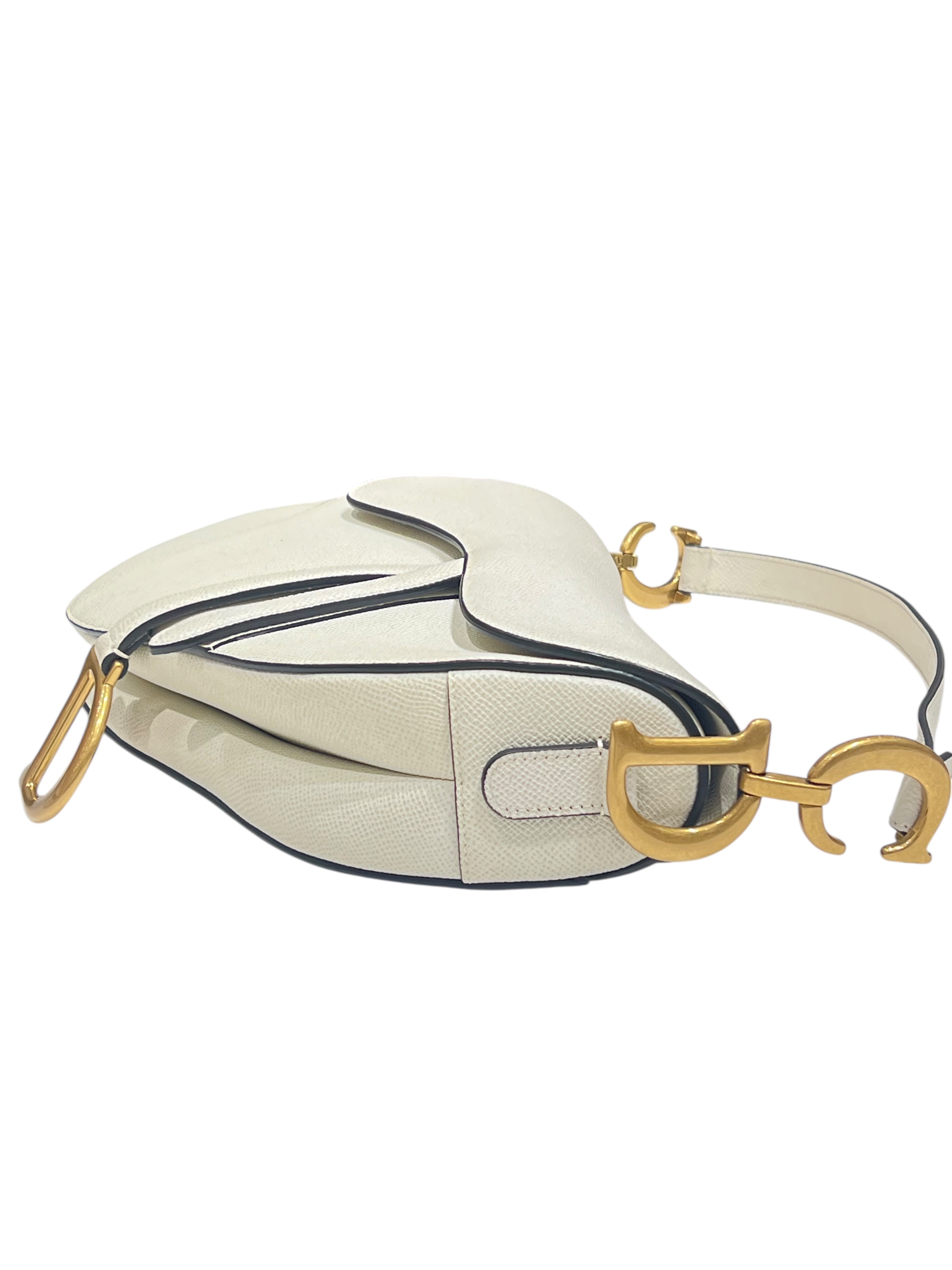 Dior - sac saddle cuir écru
