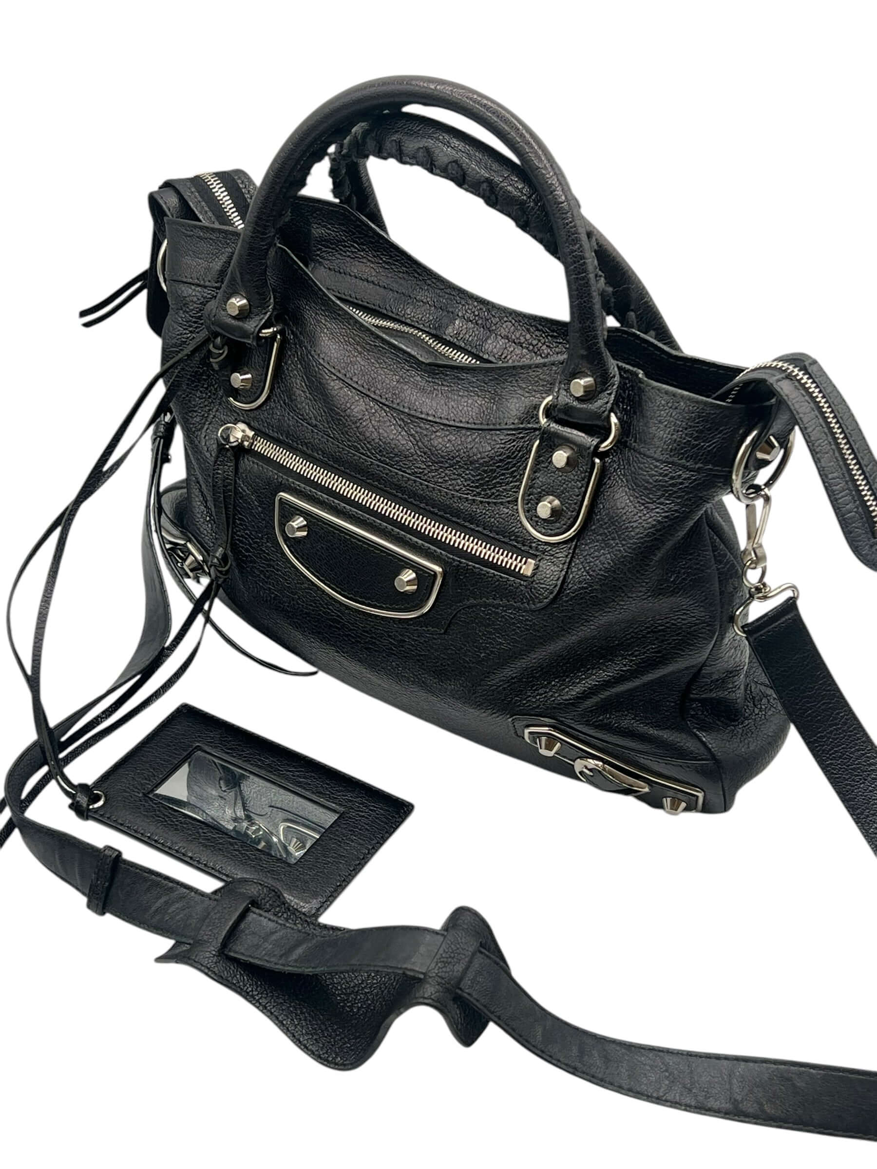 BALENCIAGA - sac city cuir noir