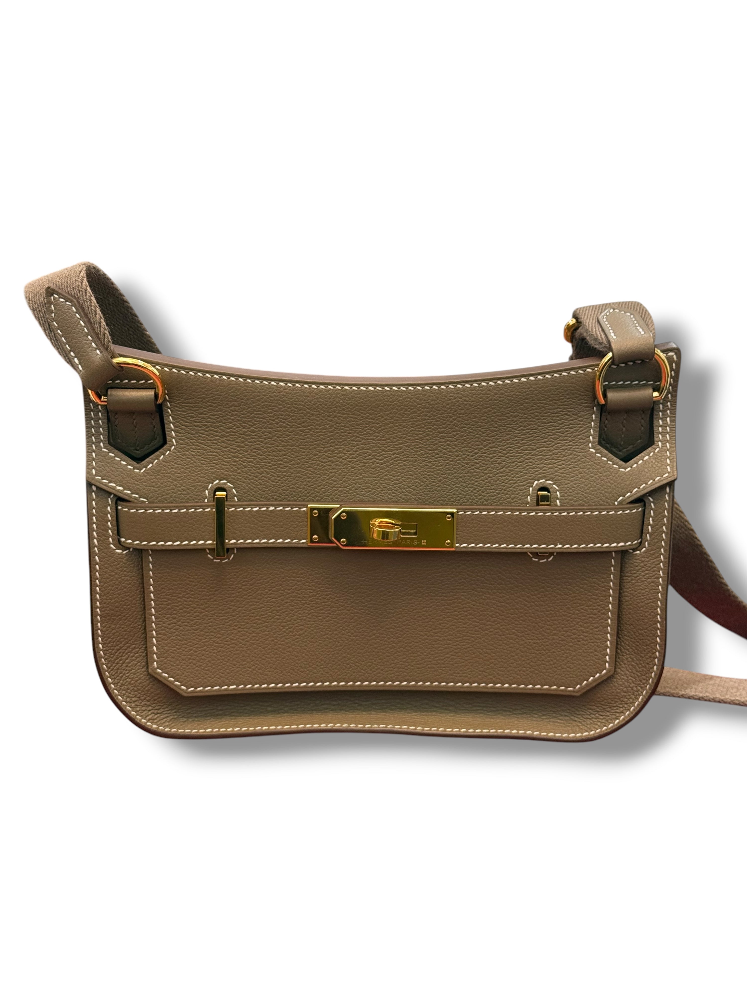 Hermès - Sac Mini Jypsiere 20 Étoupe GHW