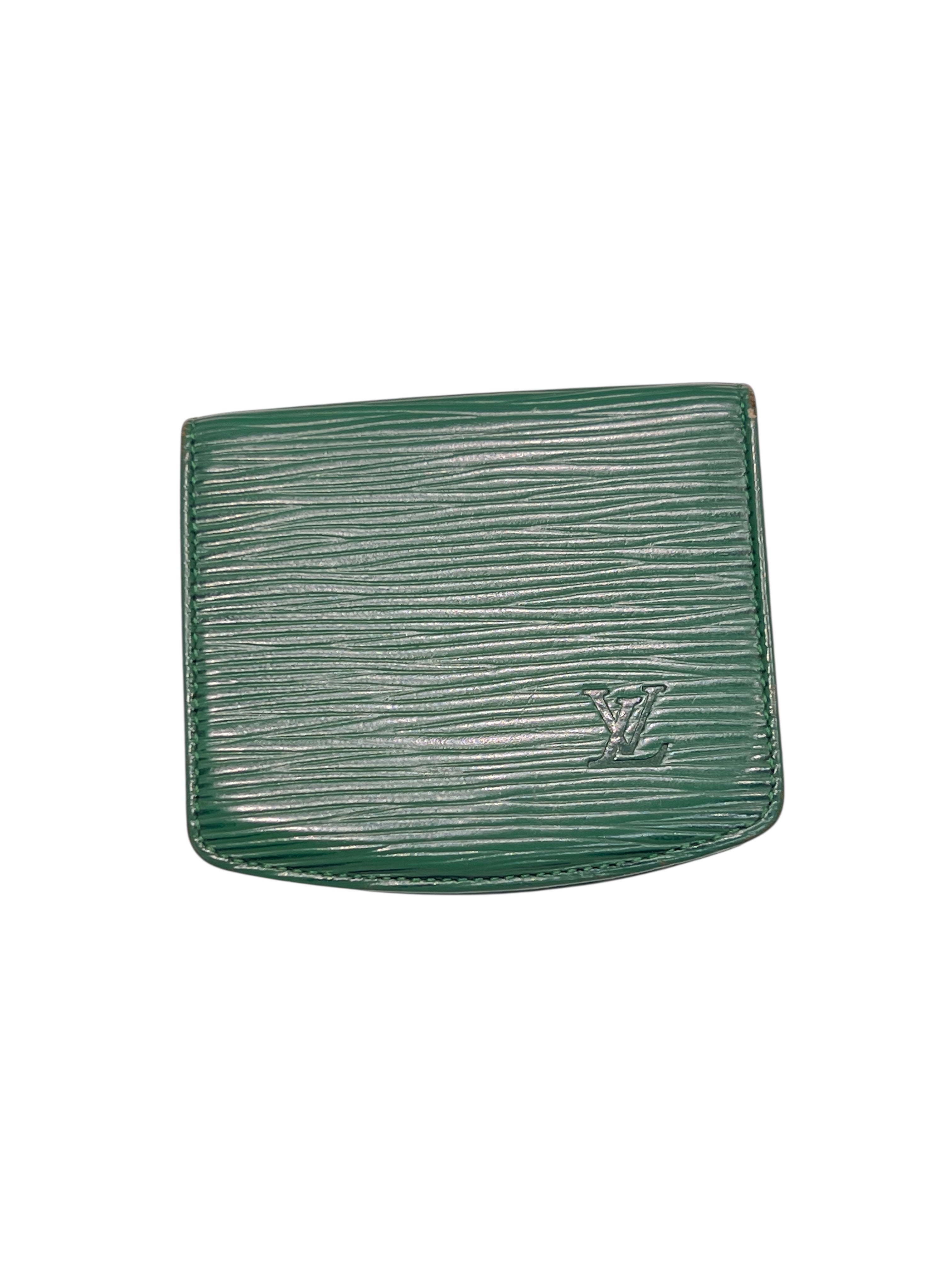 Louis Vuitton - porte monnaie cuir épi vert