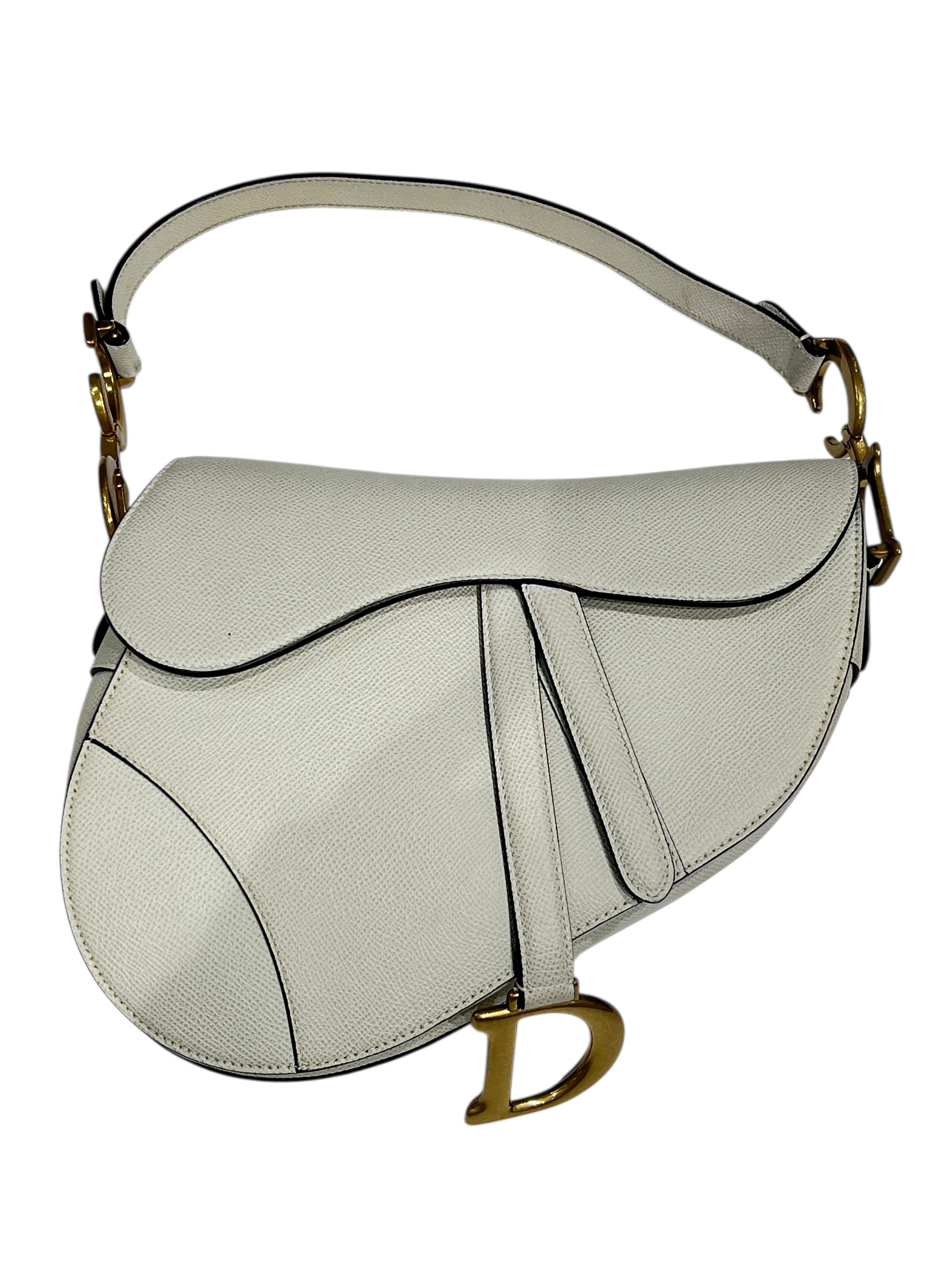Dior - sac saddle cuir écru