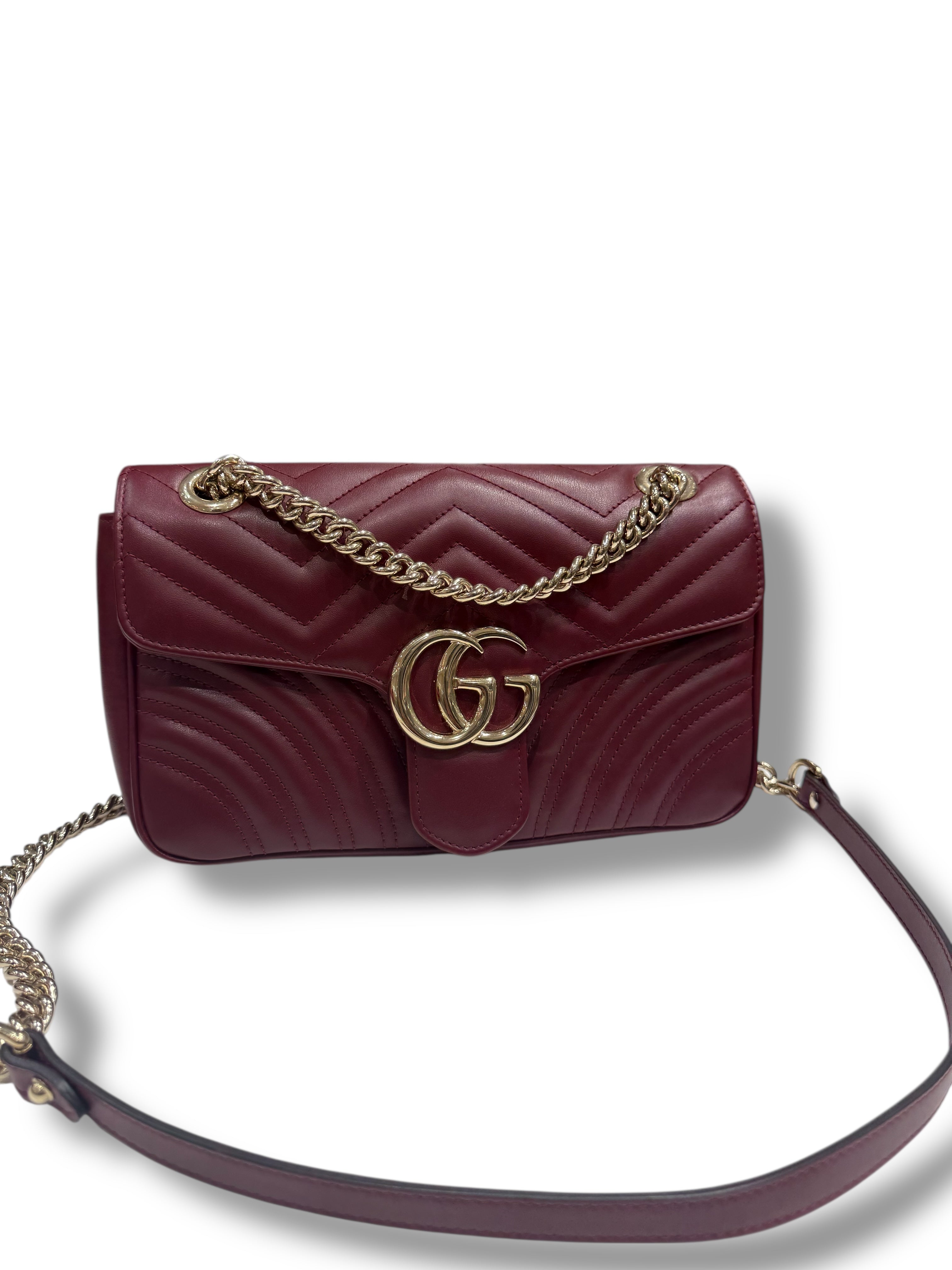 Gucci - Sac GG Marmont MM Bordeaux