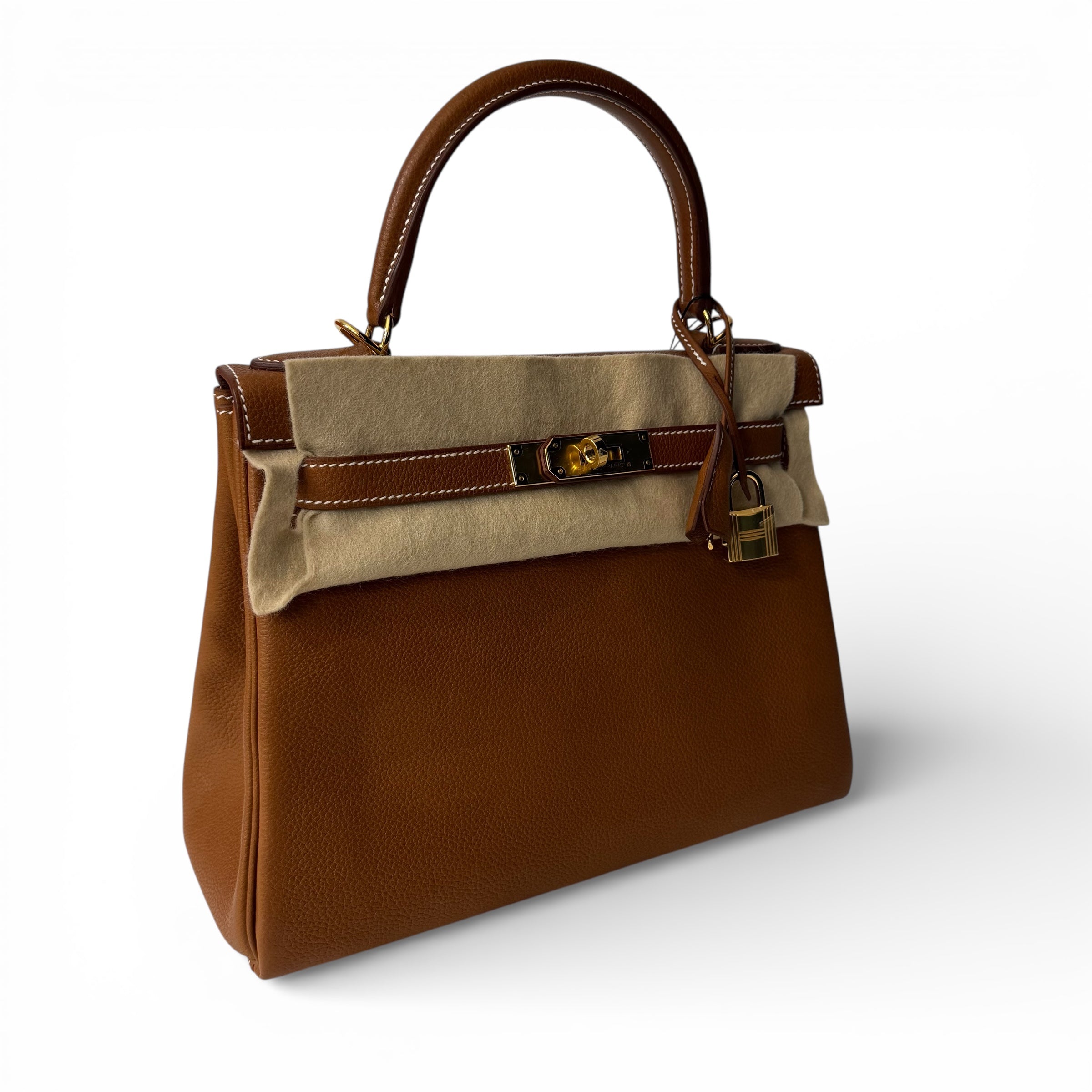 Hermès - Sac Kelly 28 Fauve | Les Folies d’Eugénie