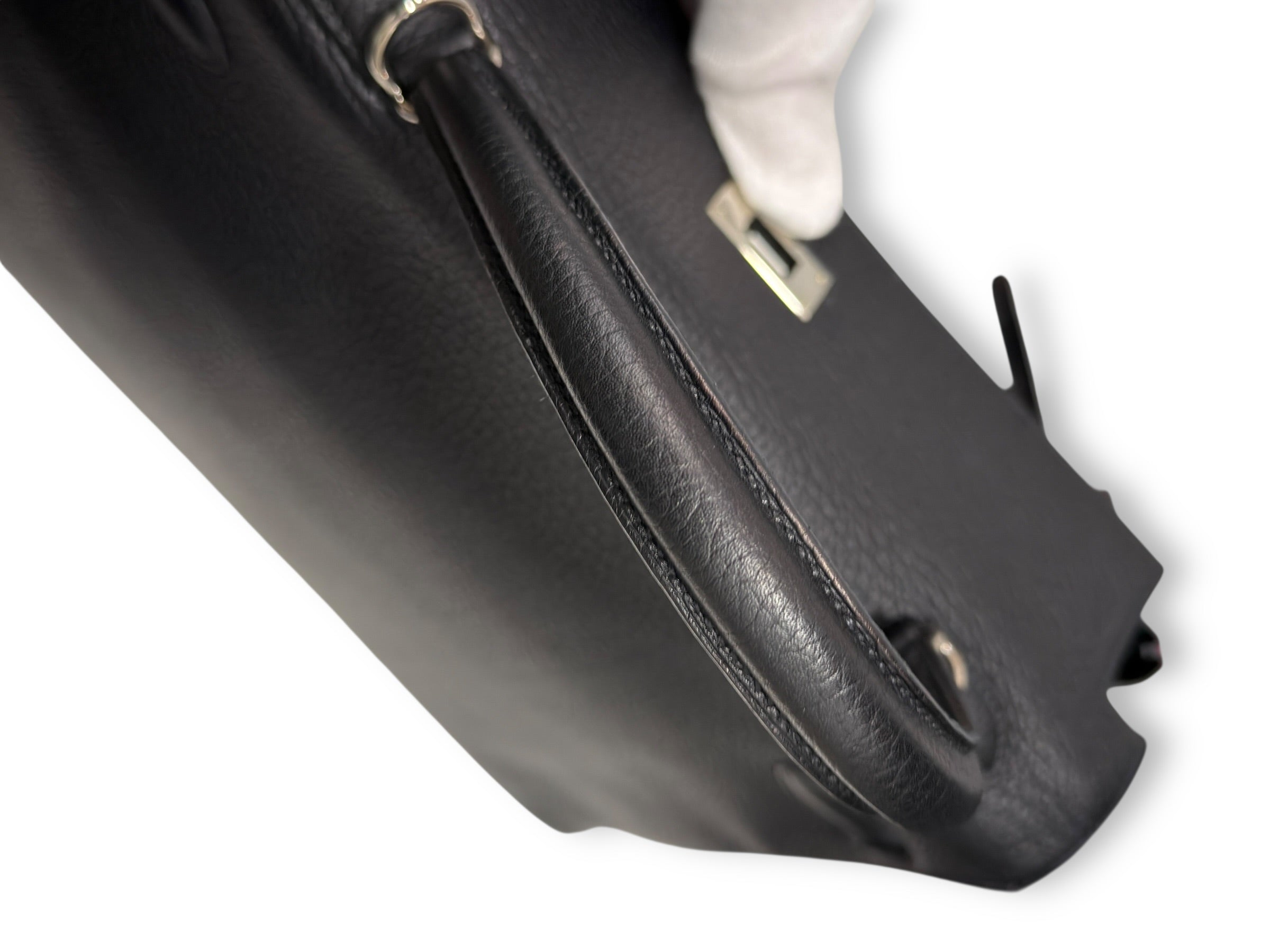Sac Hermès Kelly 32 Togo Retourné Noir | Les Folies d’Eugénie