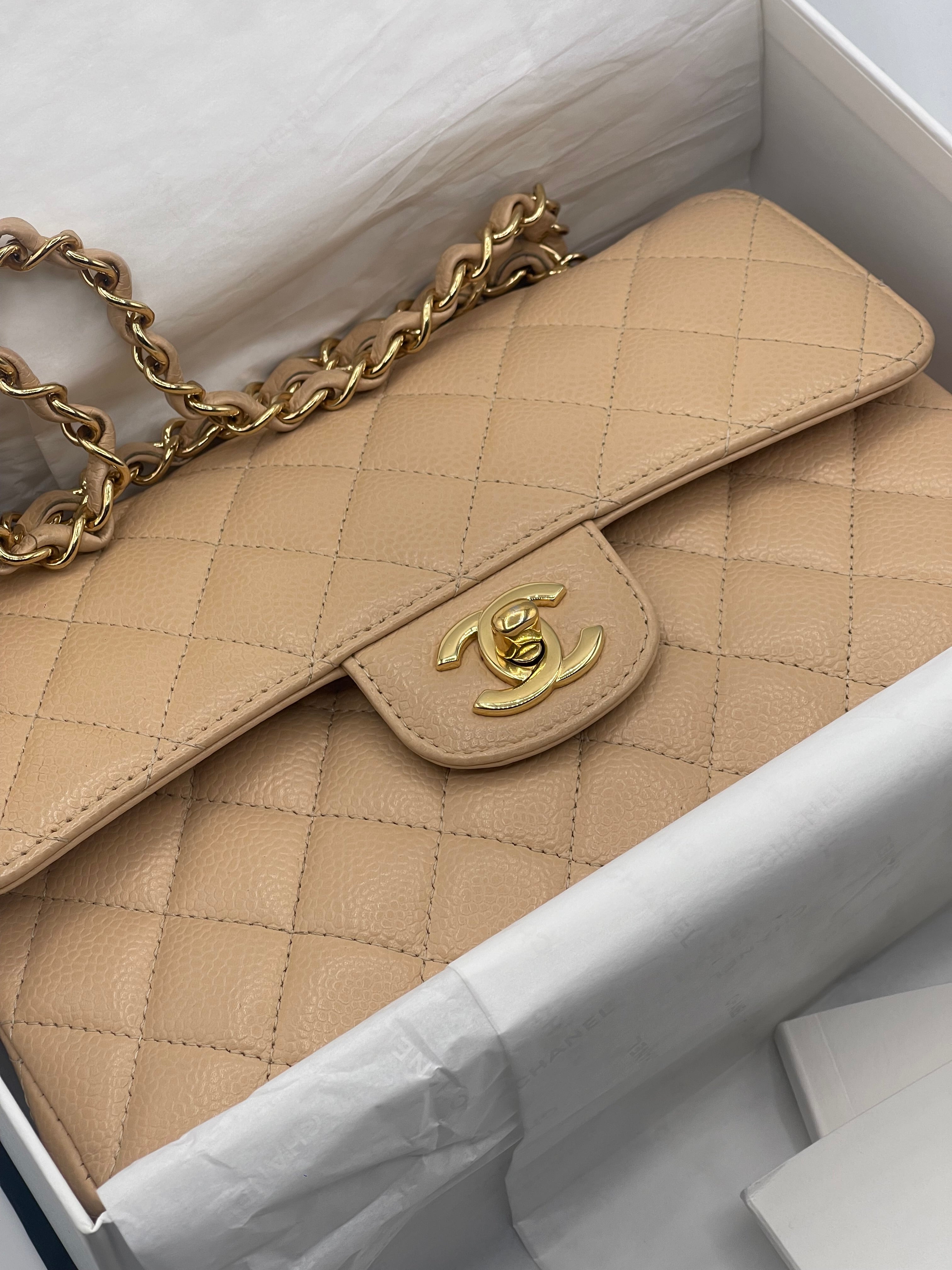Chanel - Borsa Mini Timeless 23 beige