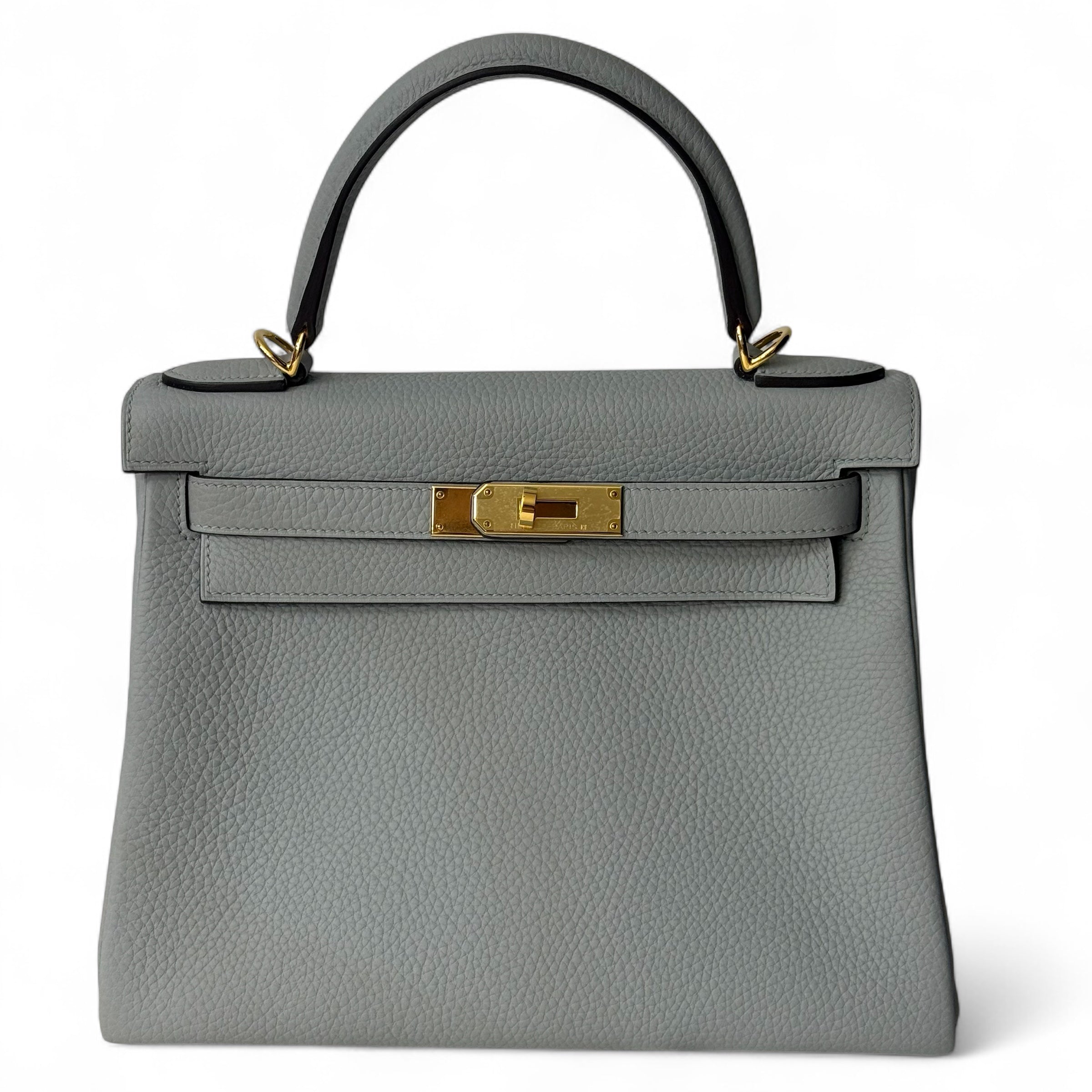 Hermès - Sac Kelly 28 Bleu Glacier