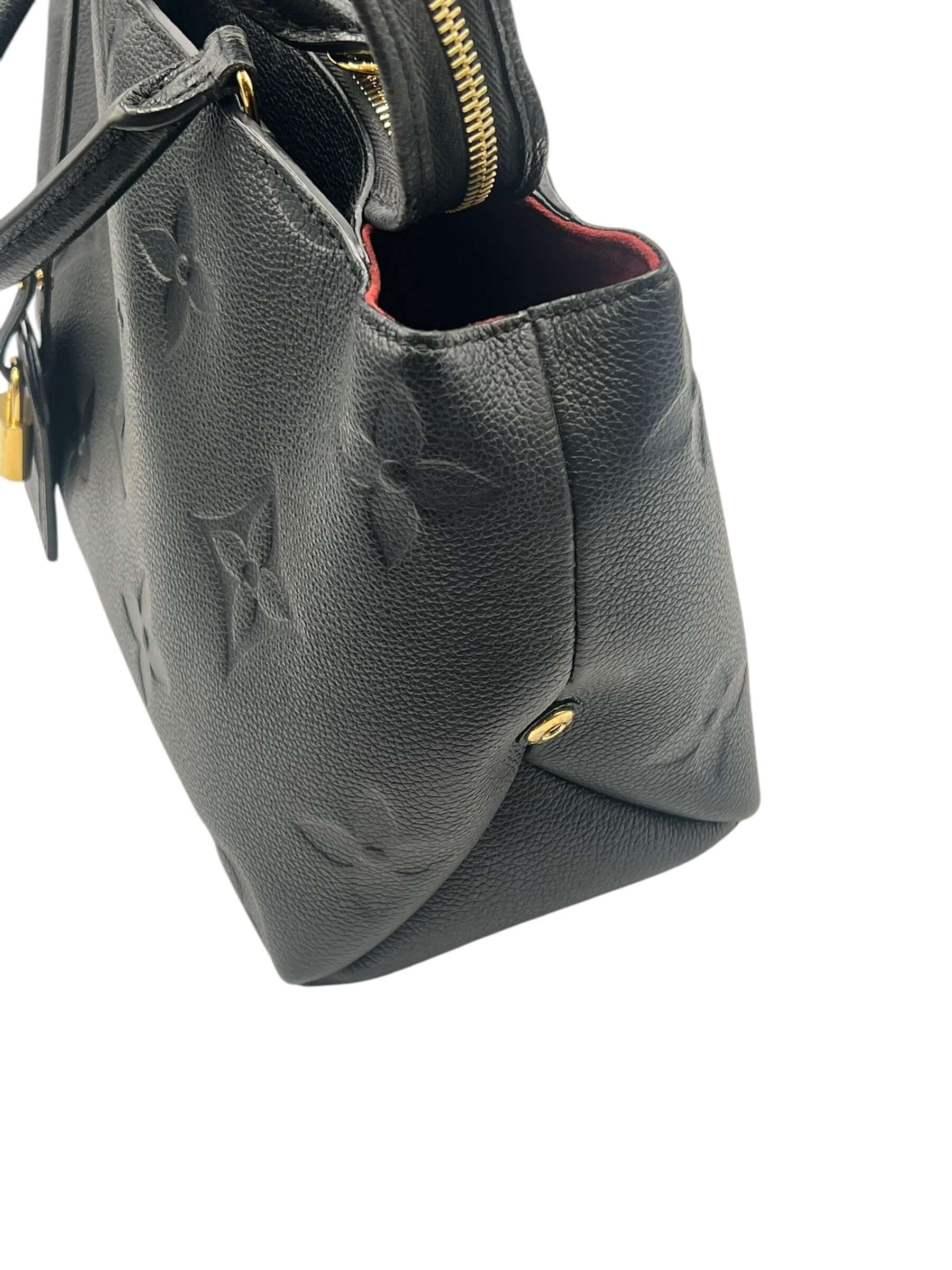 Louis Vuitton - sac petit palais cuir emprunte noir