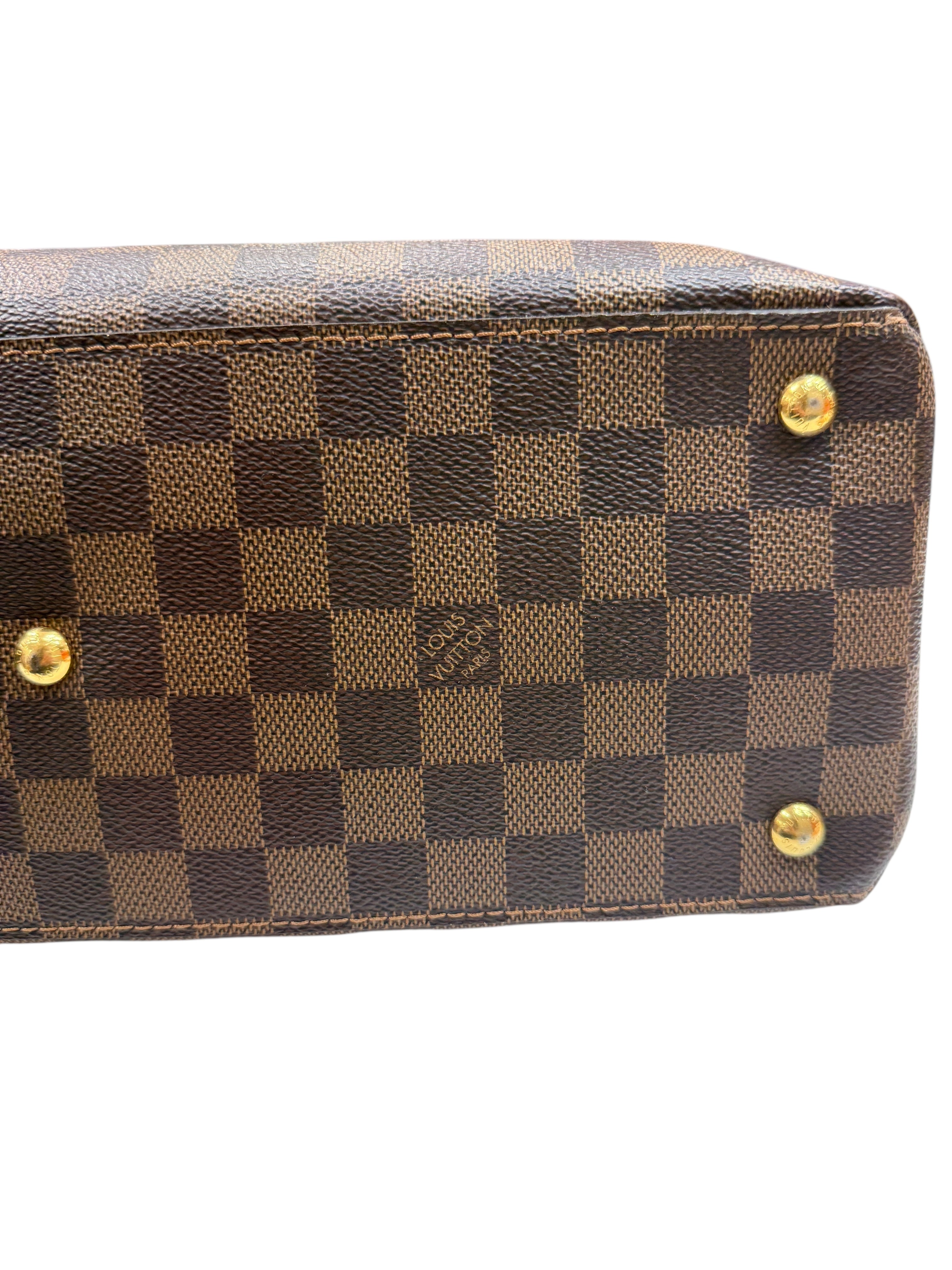 Louis Vuitton - Sac à main et bandoulière Damier Lv Riverside 2 en 1 noir et damier ébène