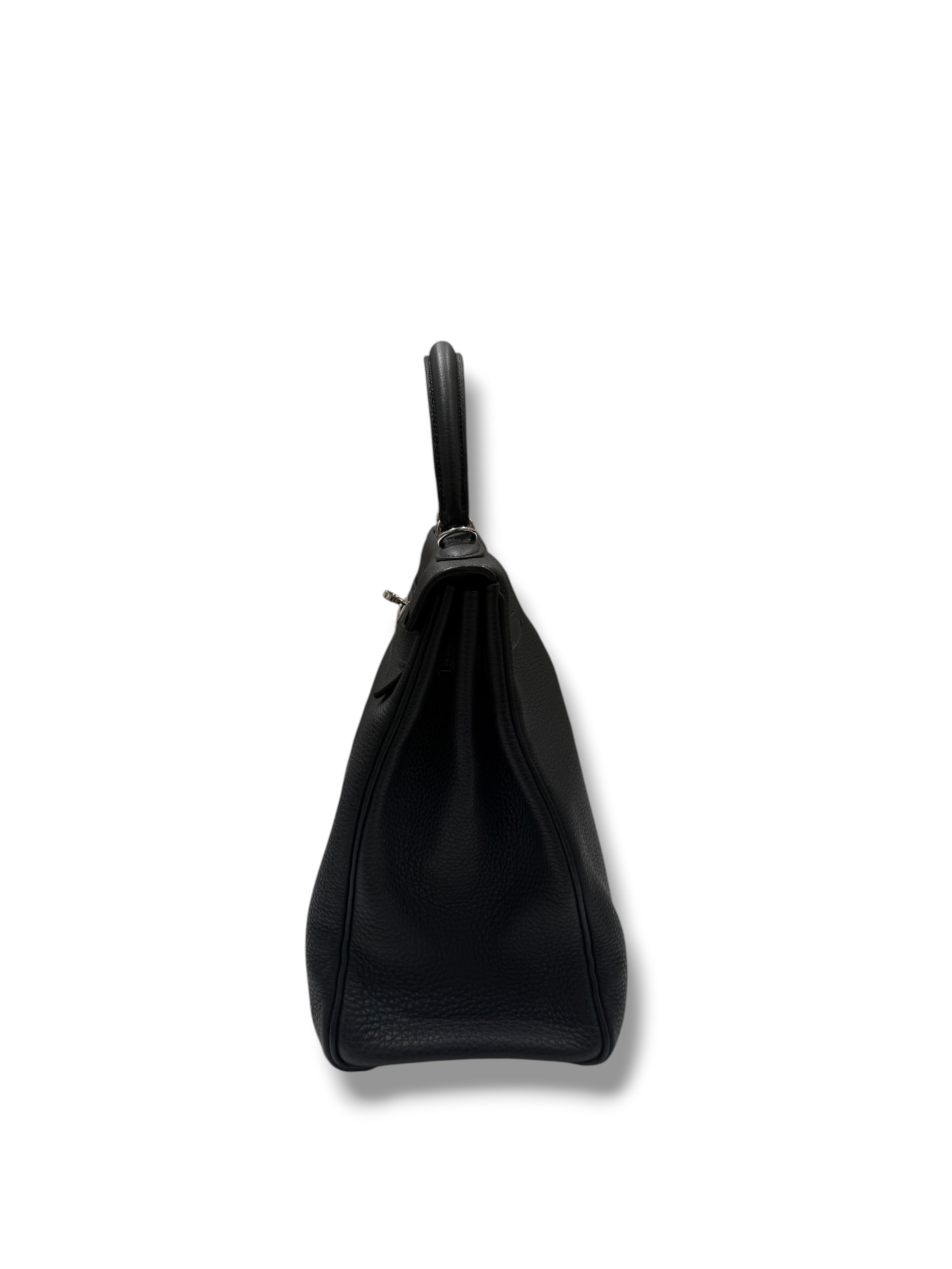 Hermès - Sac Kelly 35 Togo retourné noir