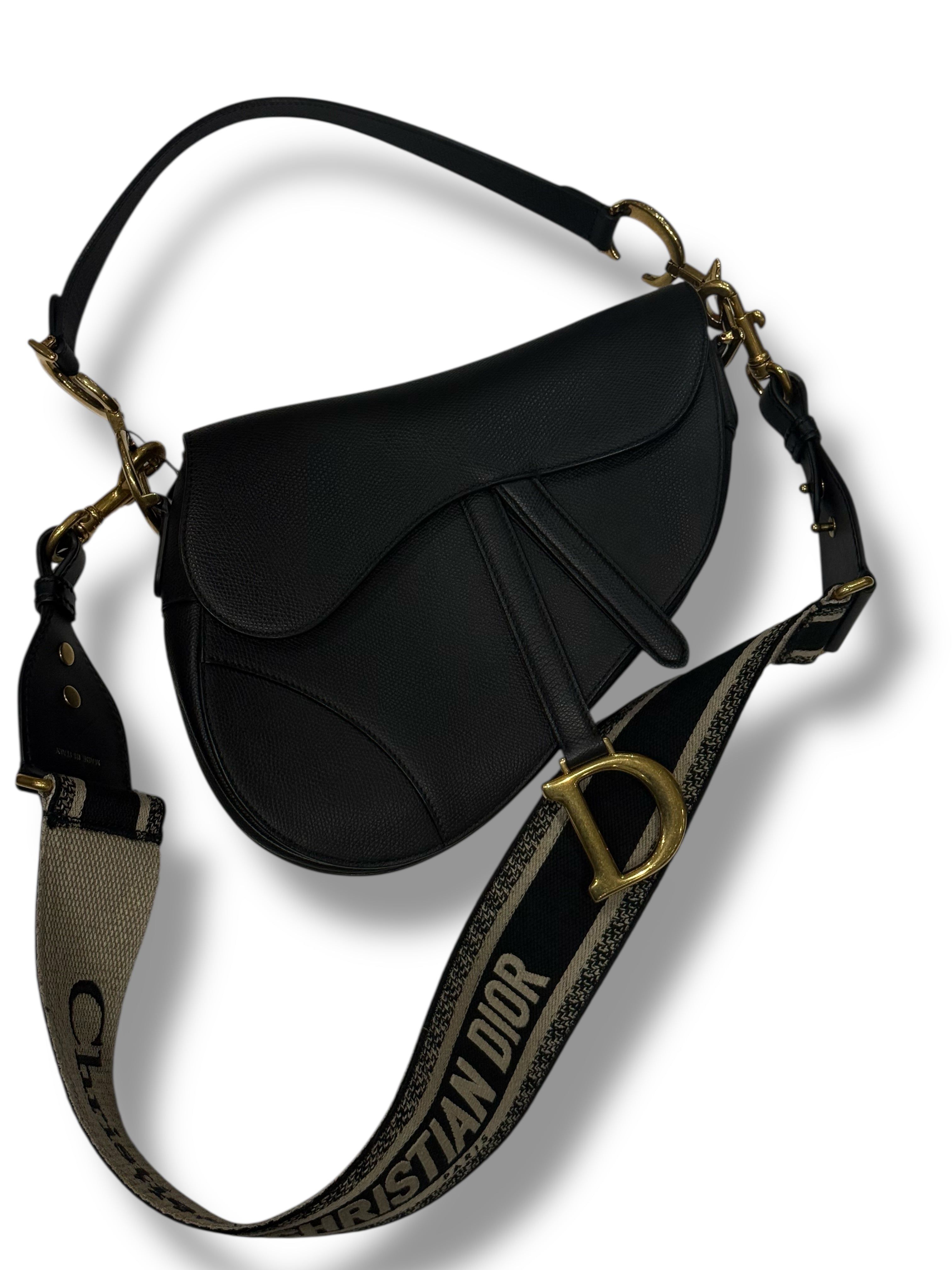 Dior - Sac Saddle à bandoulière noir