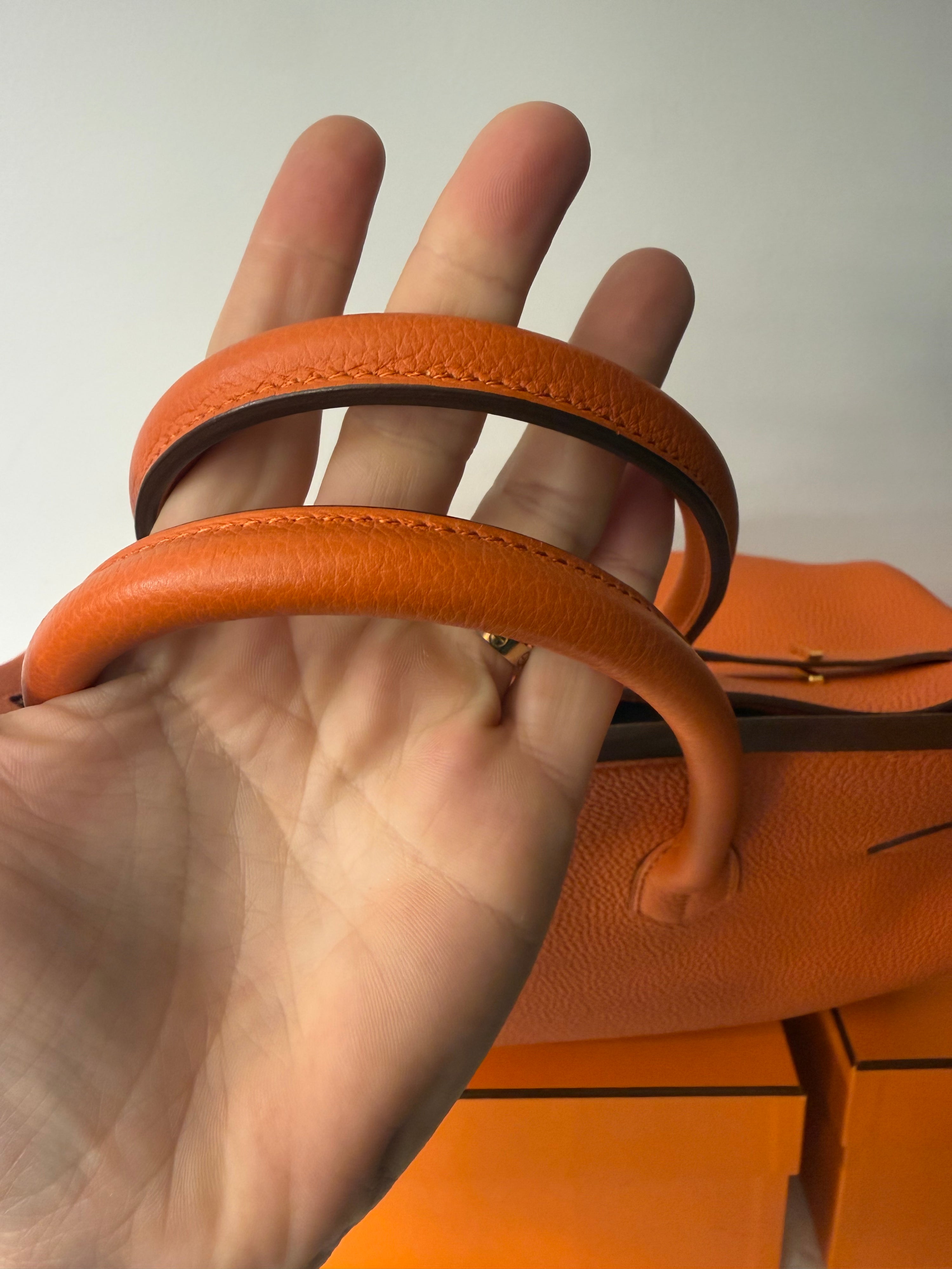 Hermès - Borsa Birkin 35 arancione
