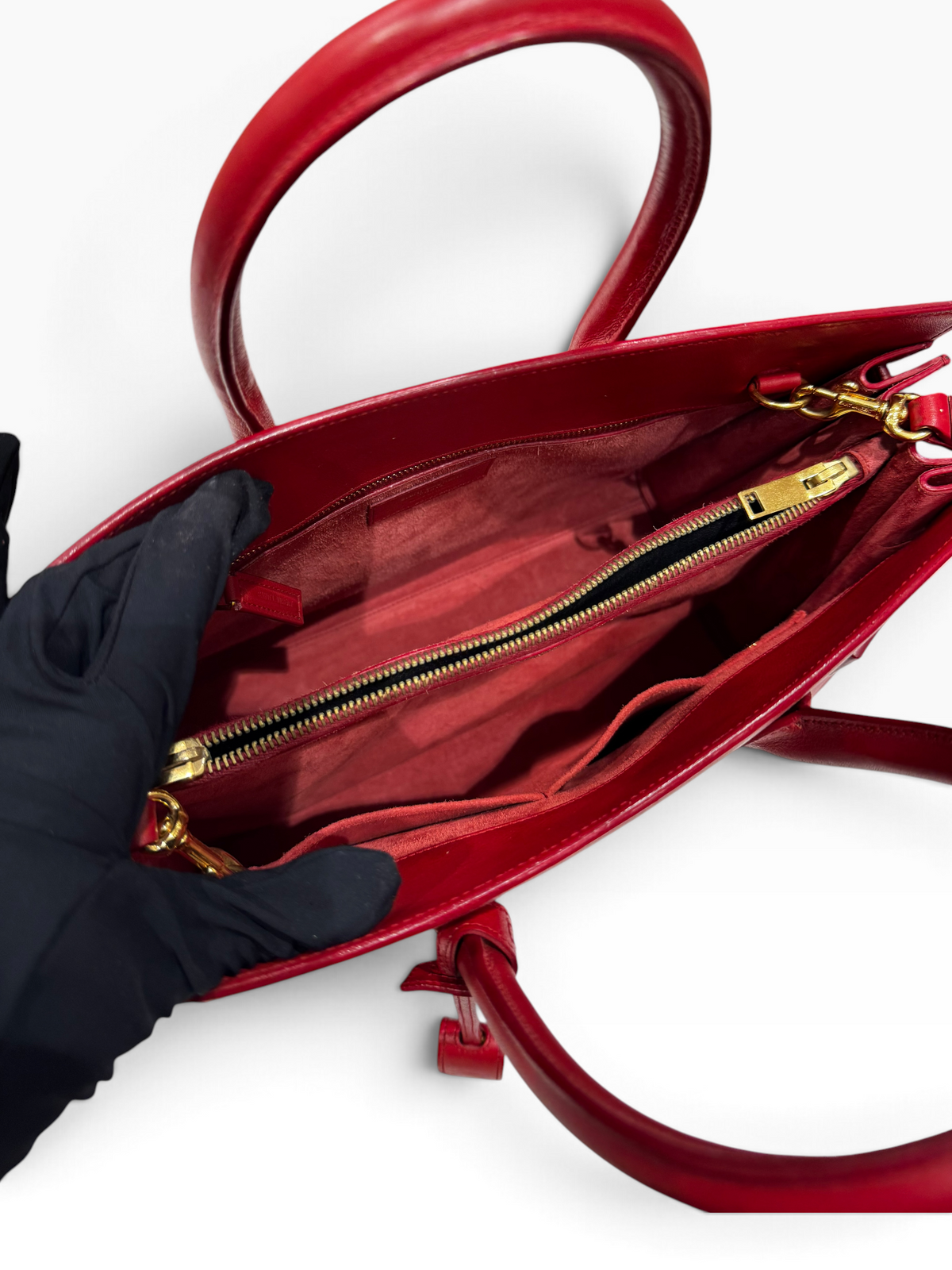 Saint Laurent - Sac de jour small rouge
