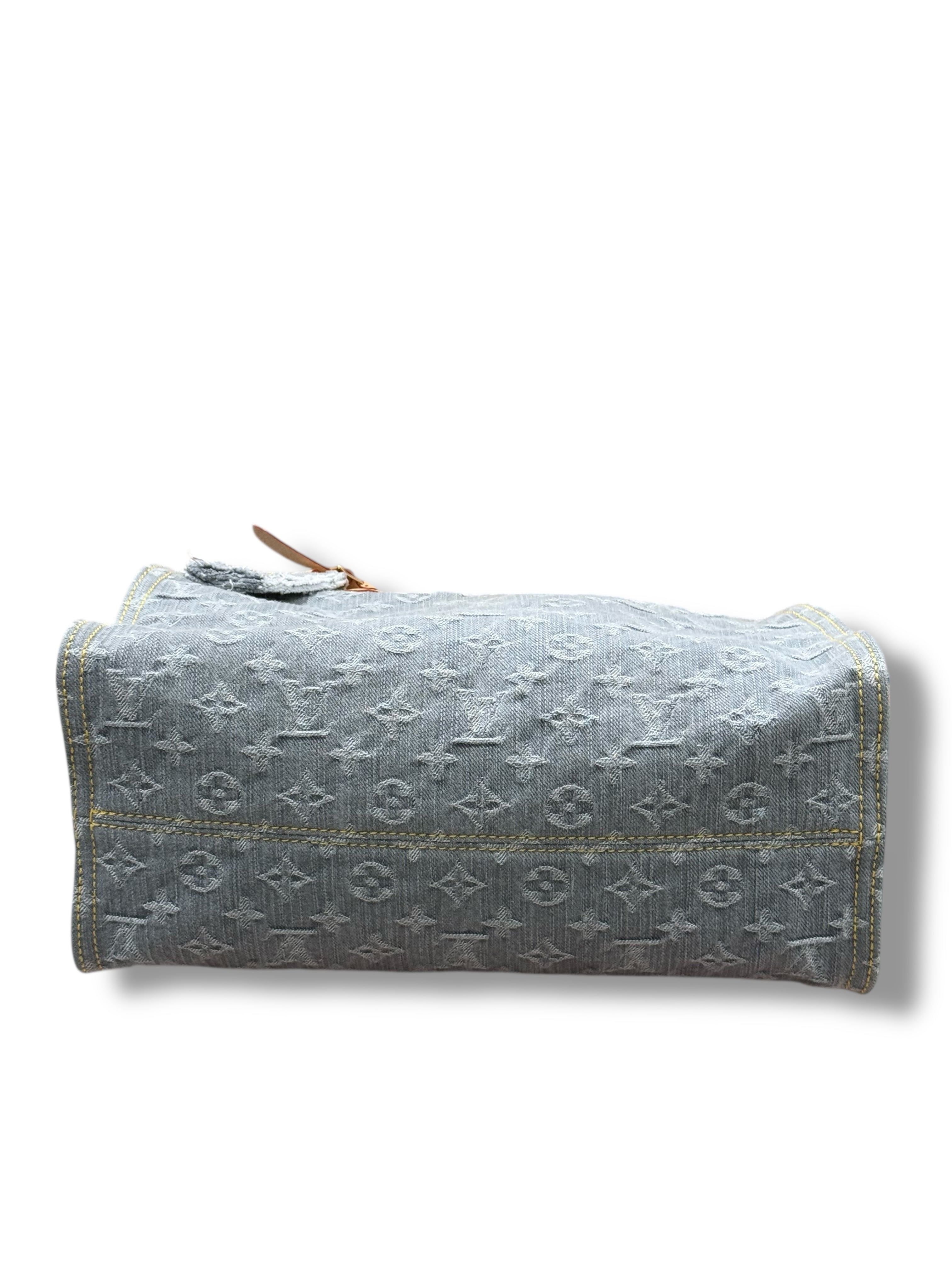 Louis Vuitton - Sac on-the-go denim gris