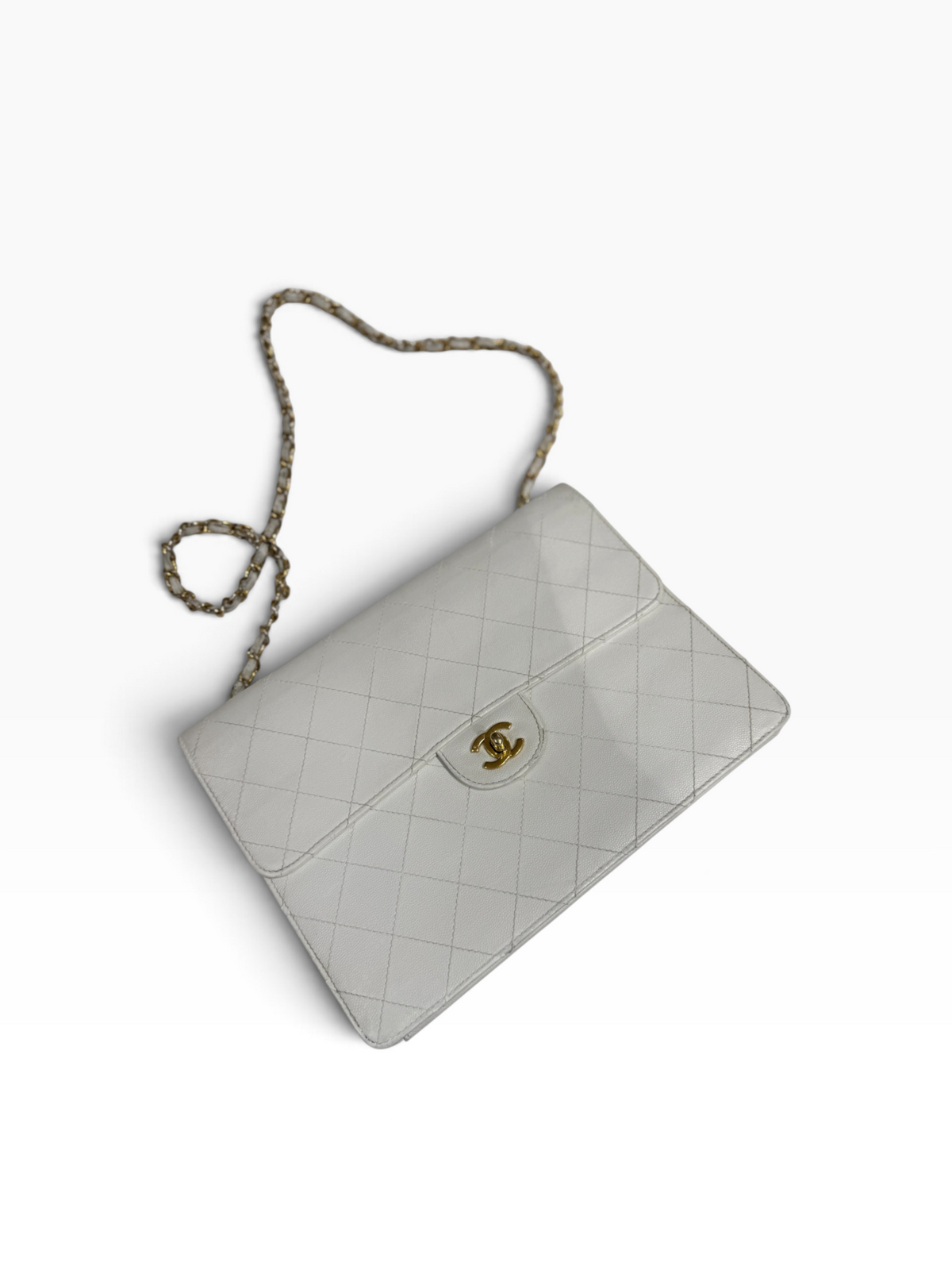 Chanel - Sac Timeless square blanc