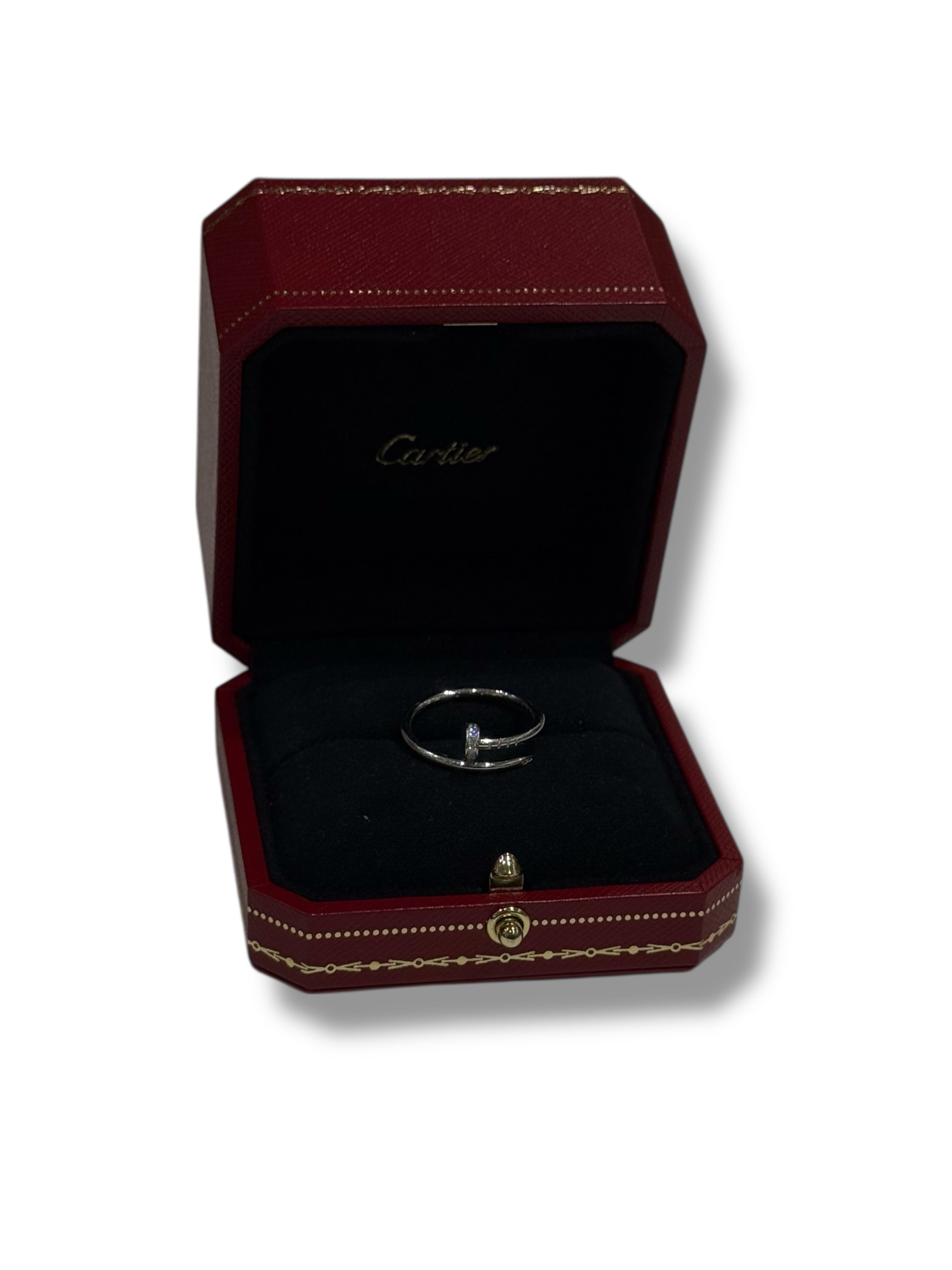 Cartier - Bague juste un clou or gris et diamants T.56